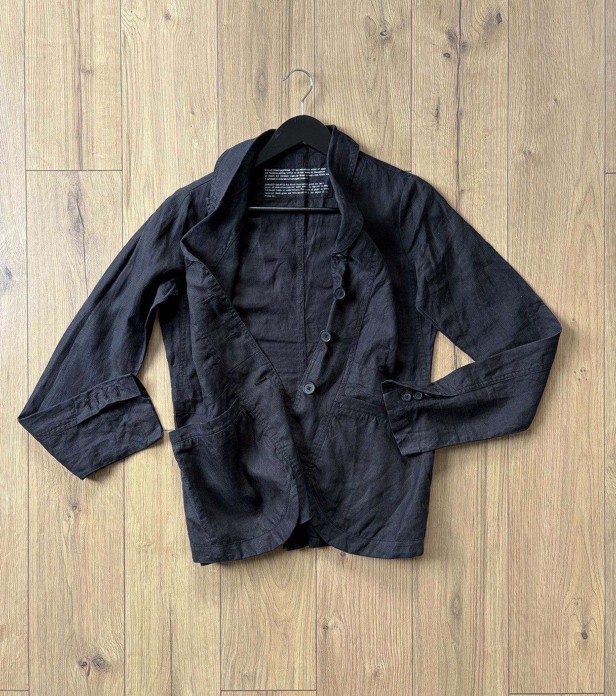 Rundholz Rundholz Black Linen Avant Garde Jacket Size XS / US 0-2 / IT 36-38 - 13 Thumbnail