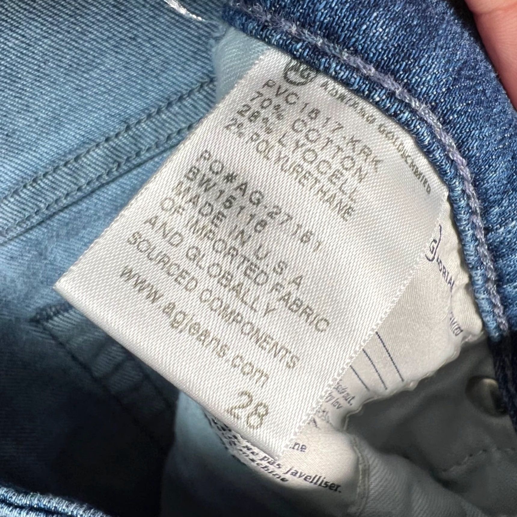Vintage AG Adriano Goldschmied Jeans 28 Women's Distressed Light Wash 5-Pocket Denim Tapered High Rise - Blue Vintage No Size 28" / US 6 / IT 42 - 5 Thumbnail