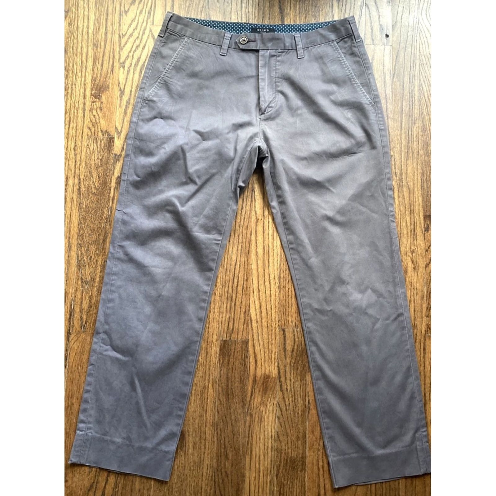 Ted Baker Ted Baker Pants Mens Gray Chino Straight Office Casual Stretch 30R Size US 30 / EU 46 - 2 Thumbnail
