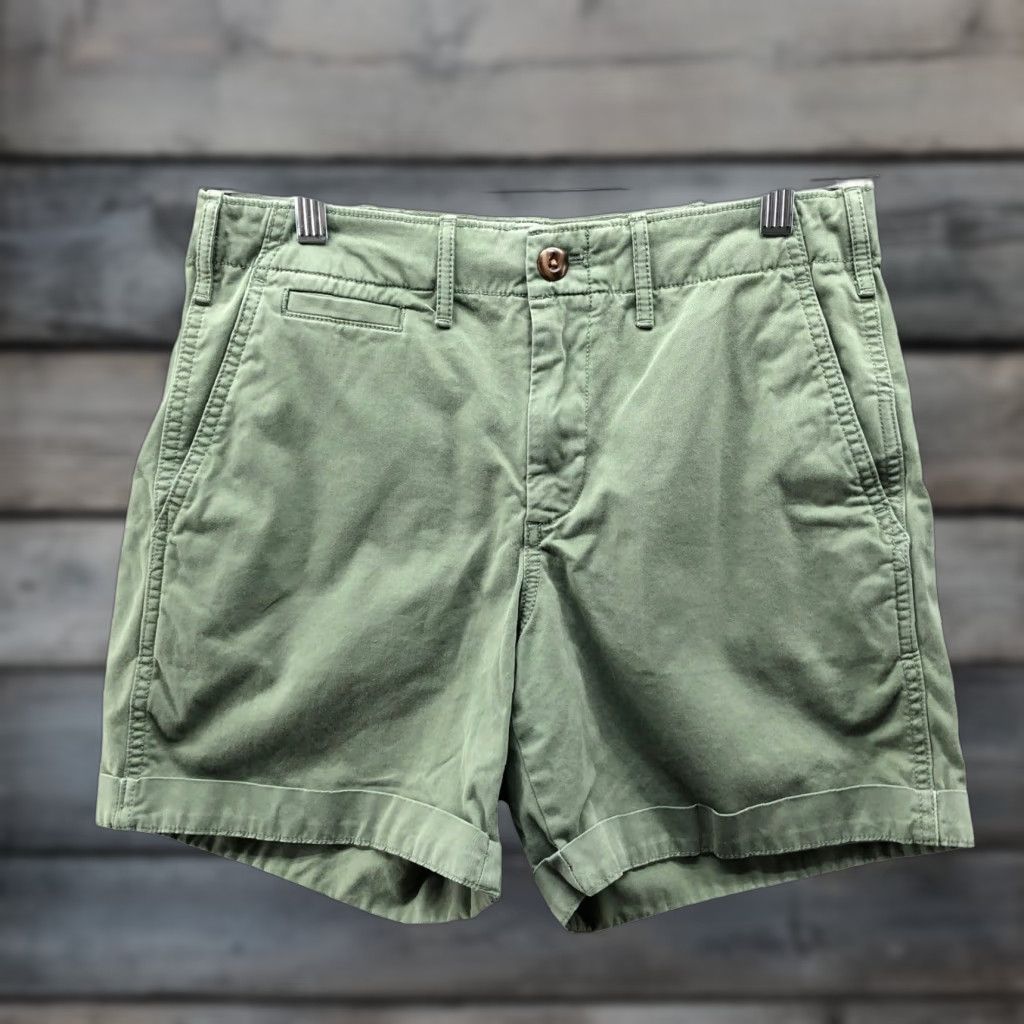 Gap Gap 5'' Khaki Shorts Womens 2 Army Green Stretch Flat Front Mid Rise Chino Size 28" / US 6 / IT 42 - 1 Thumbnail