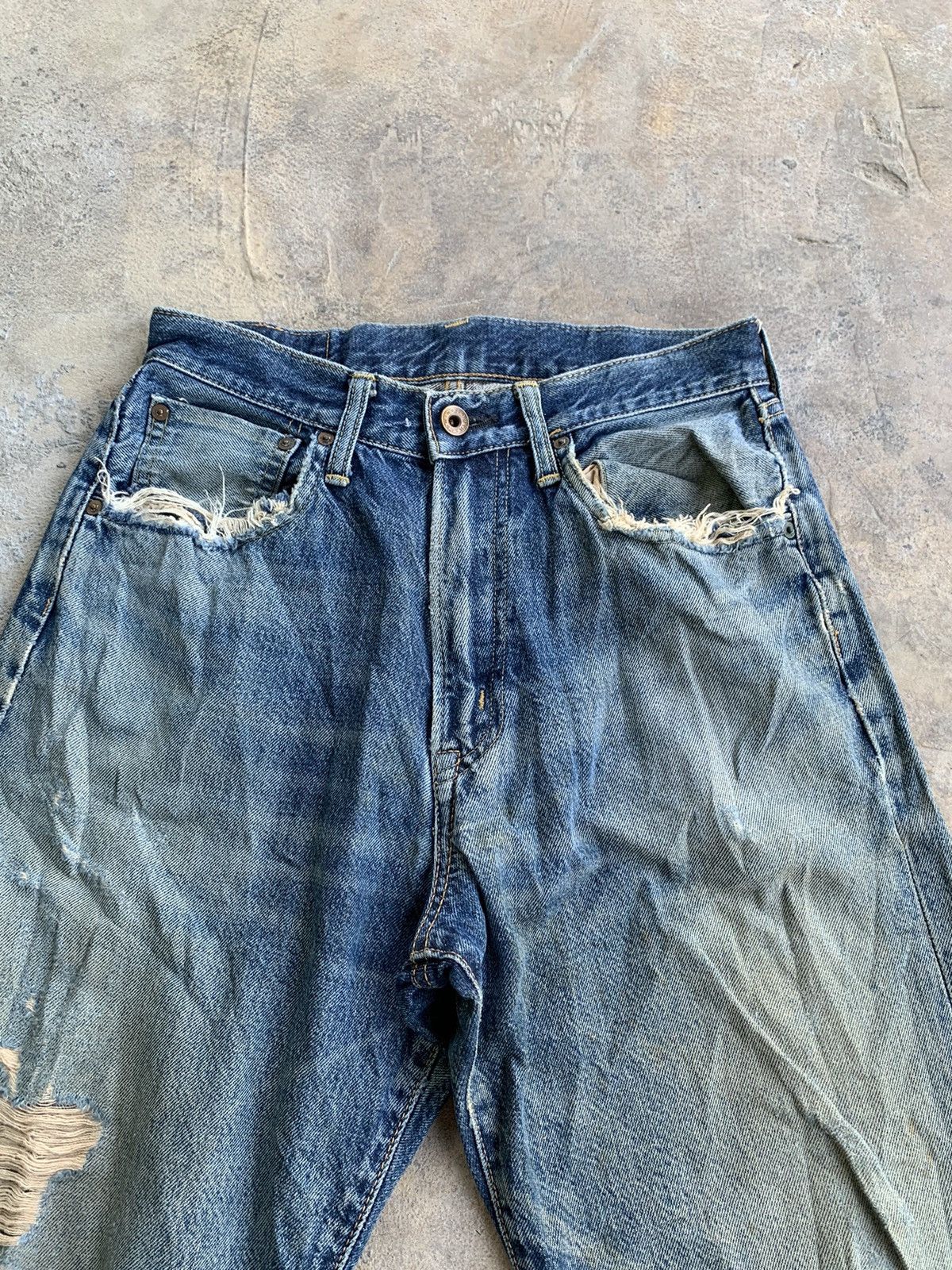 Edwin × If Six Was Nine Vintage Distressed Edwin 505 Redline Selvedge Denim Size US 27 - 17 Thumbnail