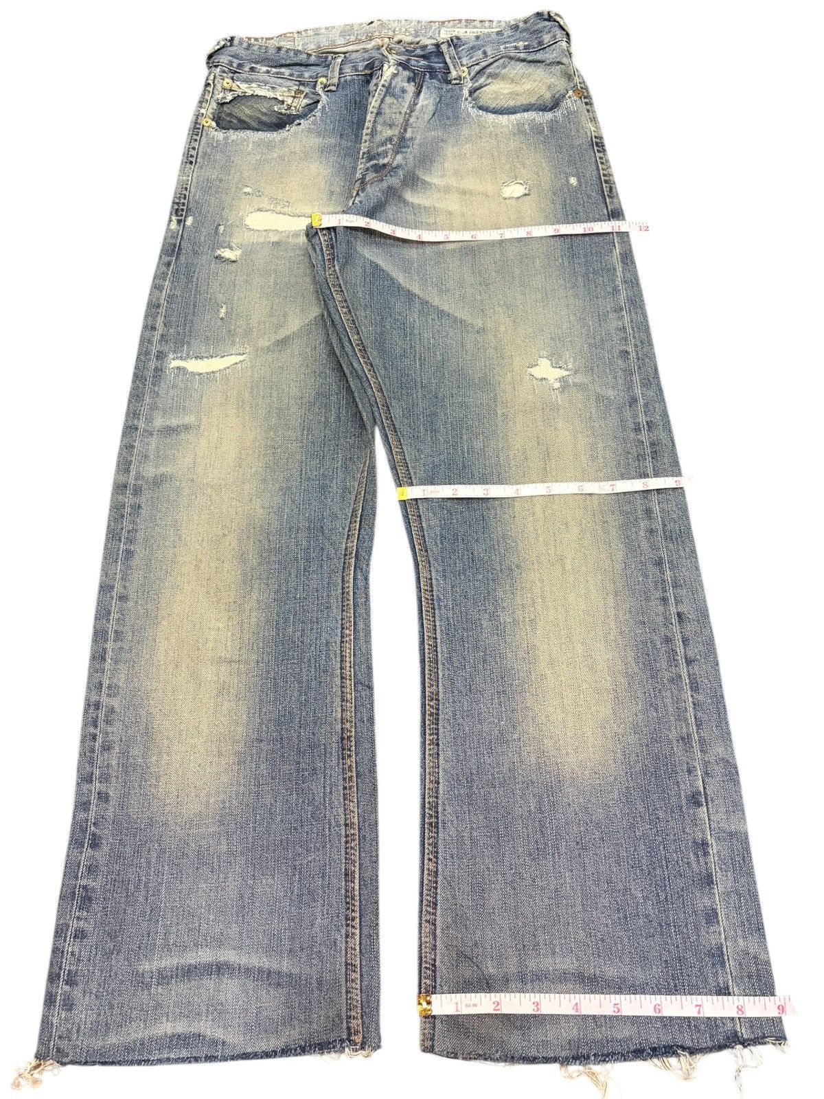 Blue Blood Vintage Blue Blood Mud Wash Distressed Flare Jeans Size US 29 - 8 Thumbnail