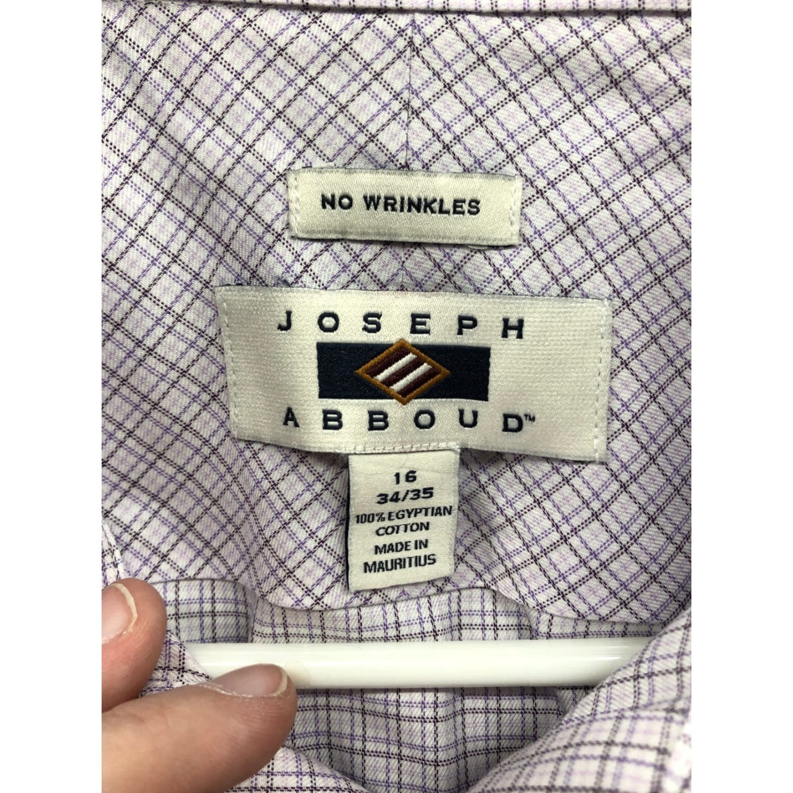 Joseph Abboud Joseph Abboud Shirt 16 34/35 Purple Long Sleeve Spread Collar Mens Button-Up Shirt Size US L / EU 52-54 / 3 - 6 Thumbnail