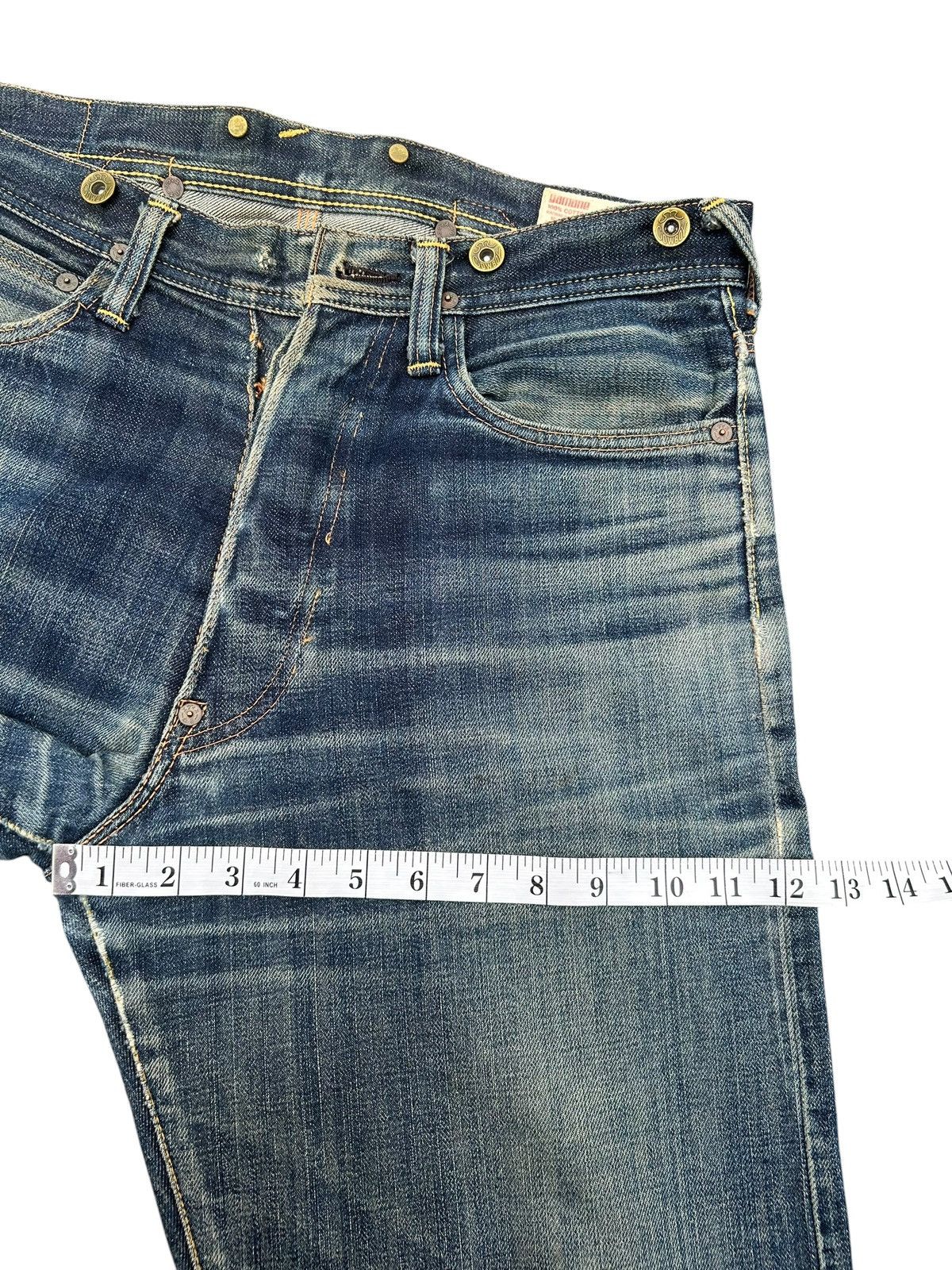 Kapital Buckle Back Vintage Evisu Cowboy Selvedge Distressed Denim Size US 32 / EU 48 - 21 Thumbnail