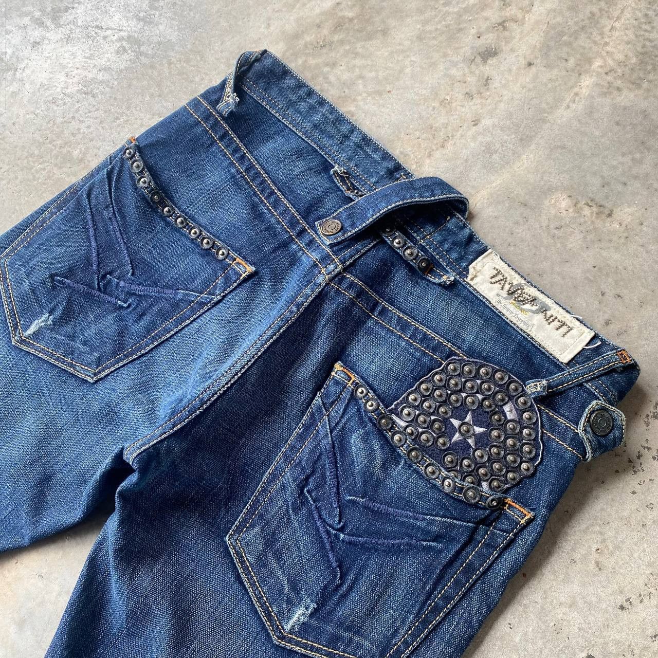 Jimmy Taverniti Archival Y2K Jimmy Taverniti So Jeans Studded Denim Size US 31 - 16 Thumbnail
