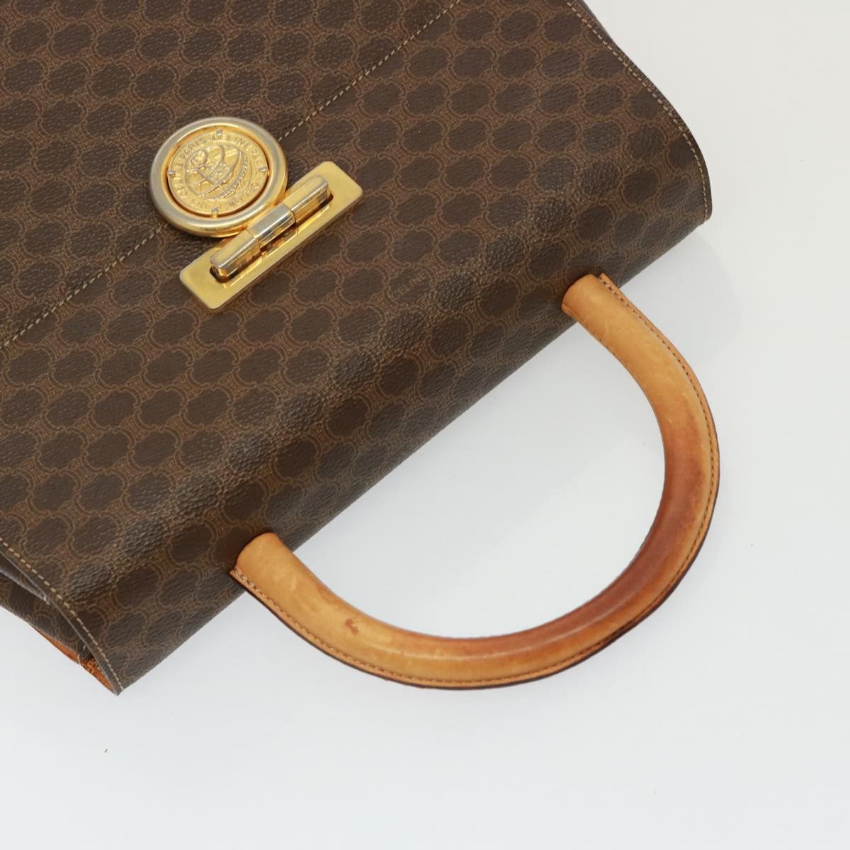 Celine CELINE Macadam Canvas Hand Bag Pvc Brown Size ONE SIZE - 7 Thumbnail
