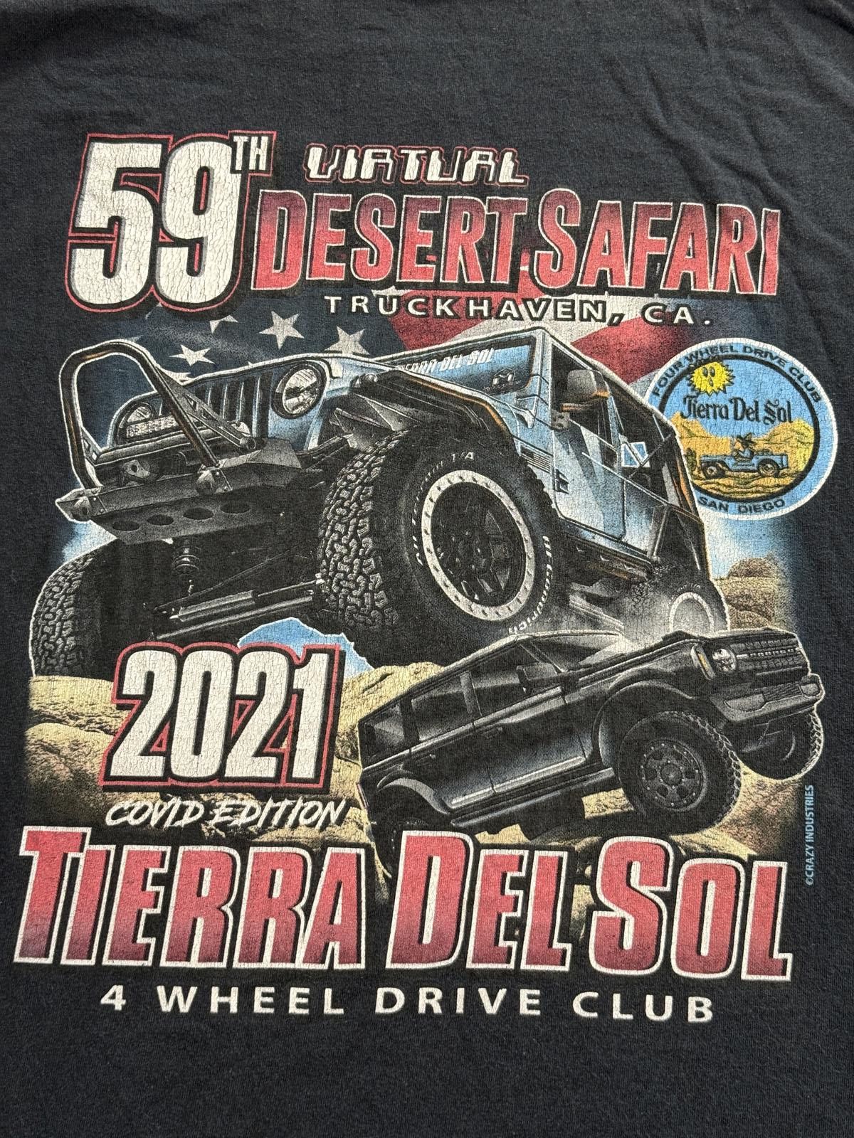 Other Faded Jeep Off-Road T-shirt 59th Virtual Desert Safari 2021 Size US XXL / EU 58 / 5 - 6 Thumbnail