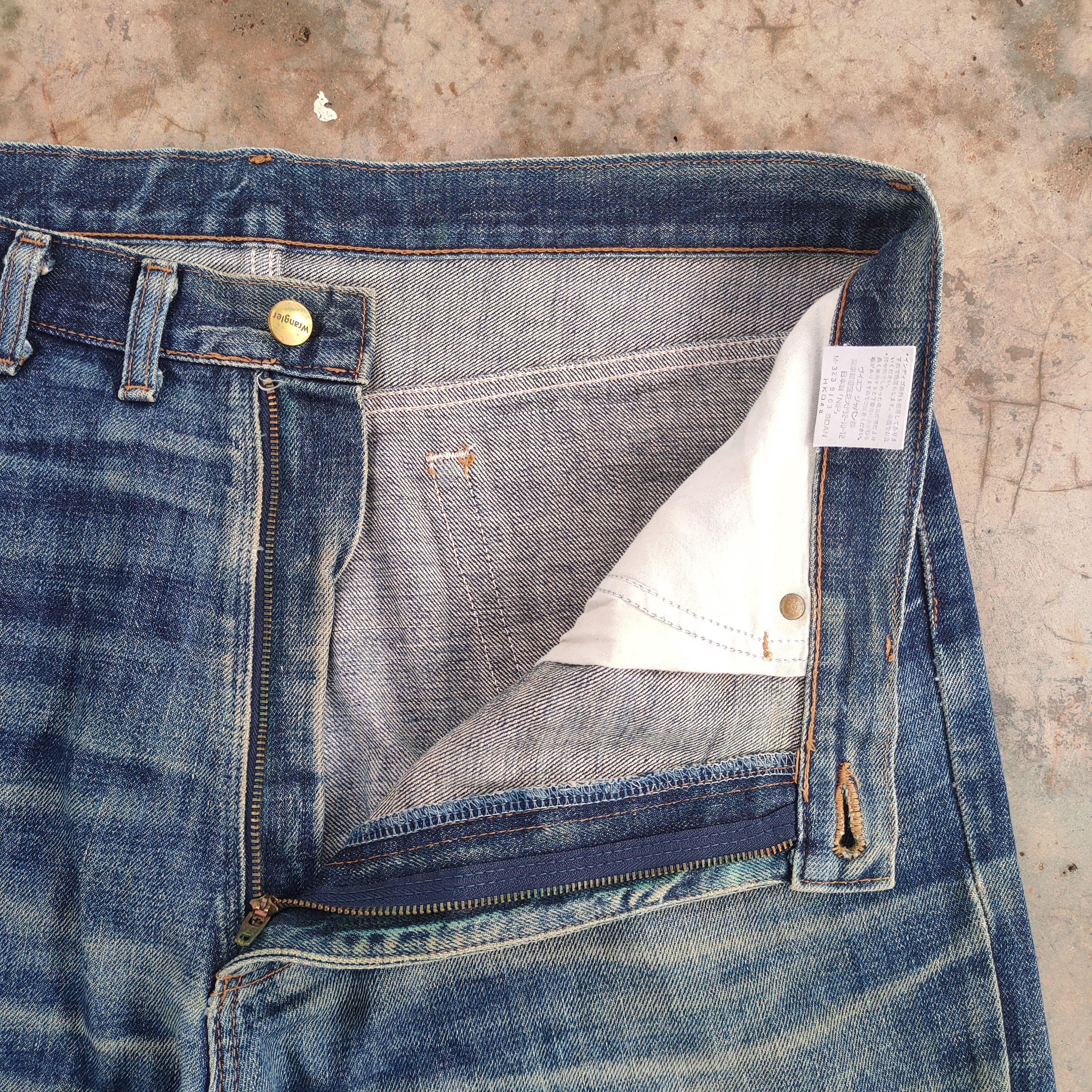 Japanese Brand vintage wrangler Faded rusty denim jeans pants Size US 38 / EU 54 - 8 Thumbnail
