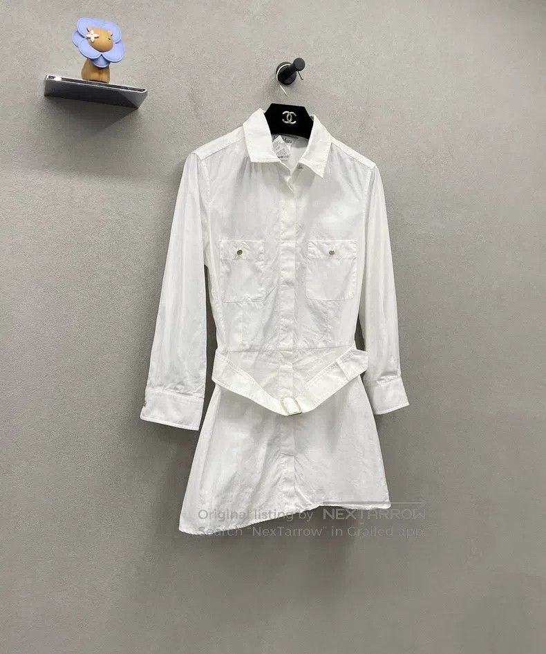 Max Mara Max Mara White Shirt Dress Size S / US 4 / IT 40 - 2 Thumbnail