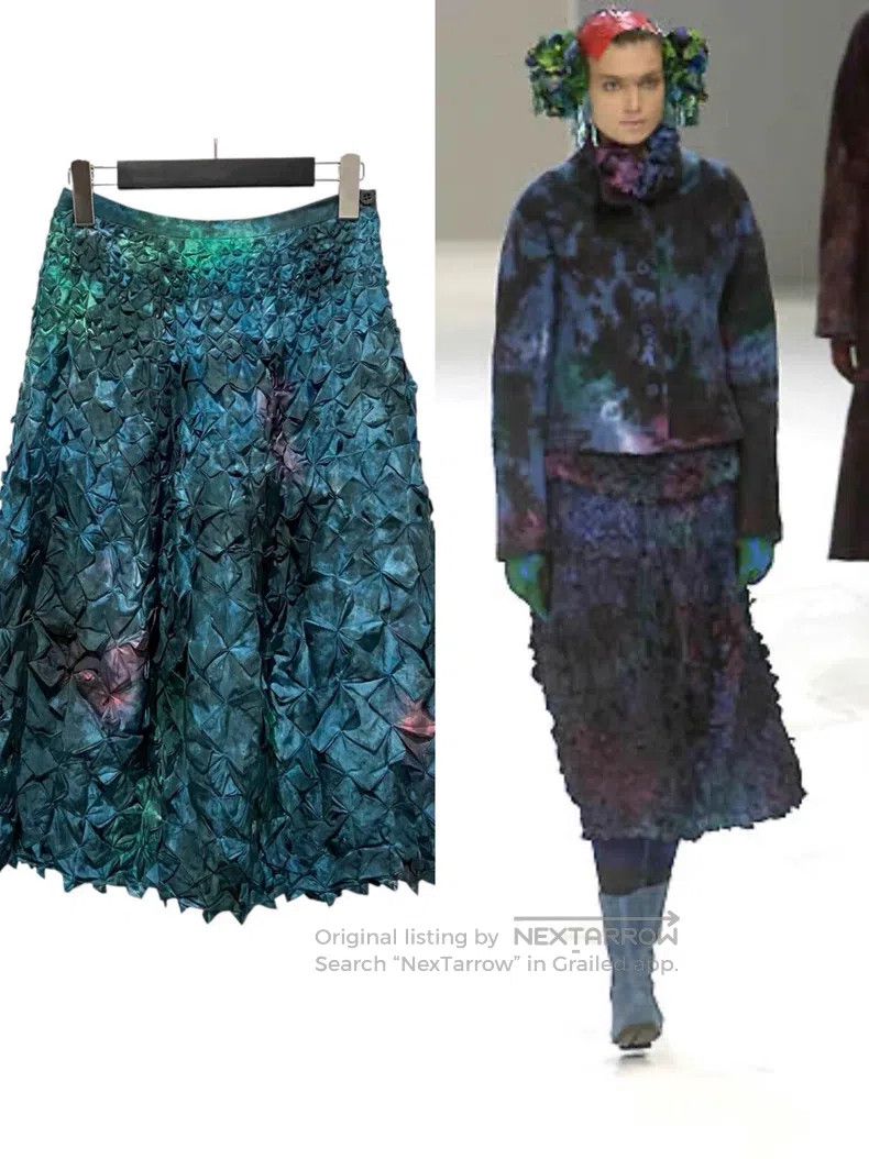 Issey Miyake Issey Miyake Deep Sea Aurora Tie-dye Silk Long Skirt Size 24" / US 00 / IT 34 - 1 Thumbnail