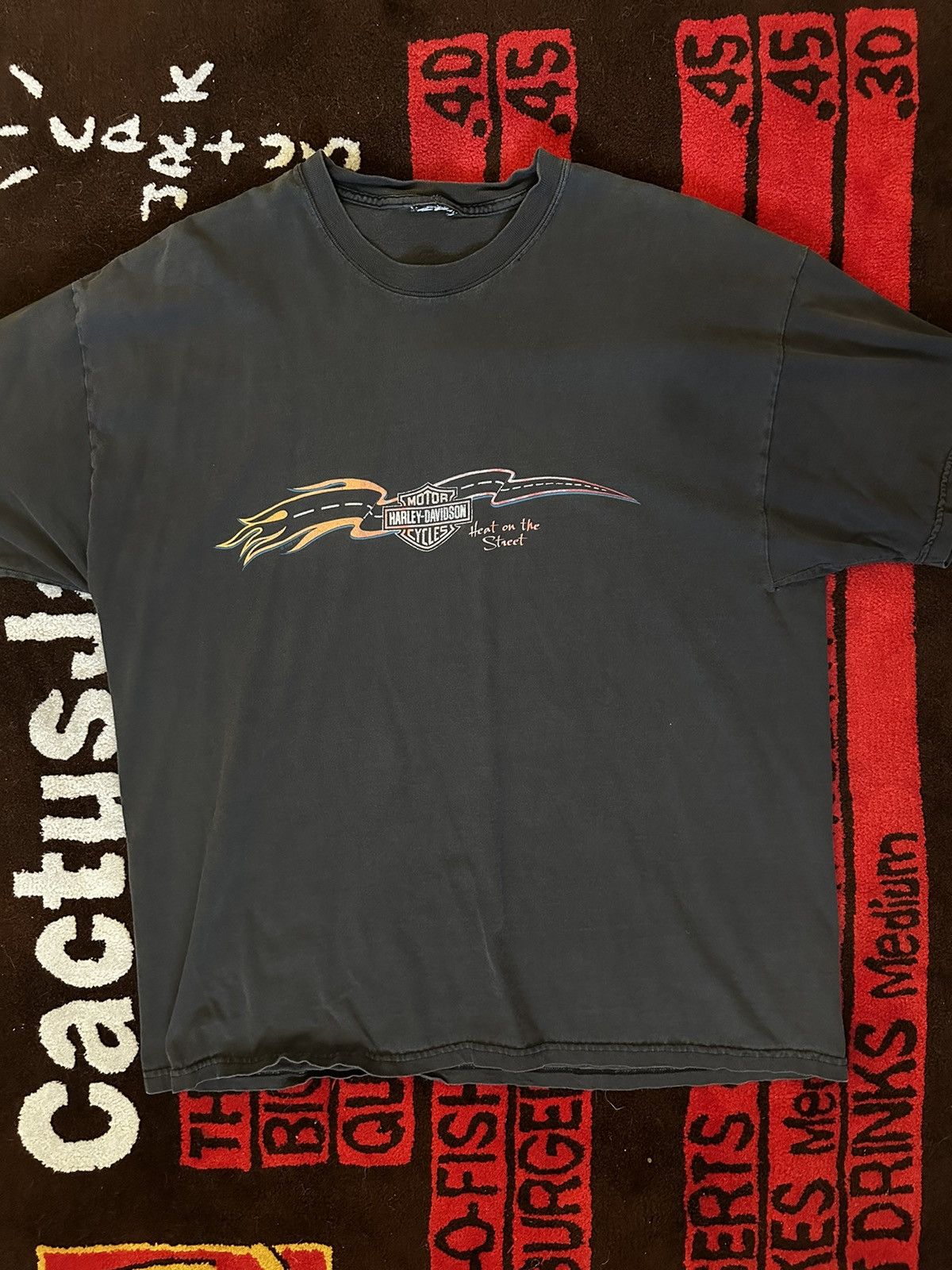Harley Davidson × Vintage Vintage Harley Davidson t shirt dark grey Size US XL / EU 56 / 4 - 1 Thumbnail