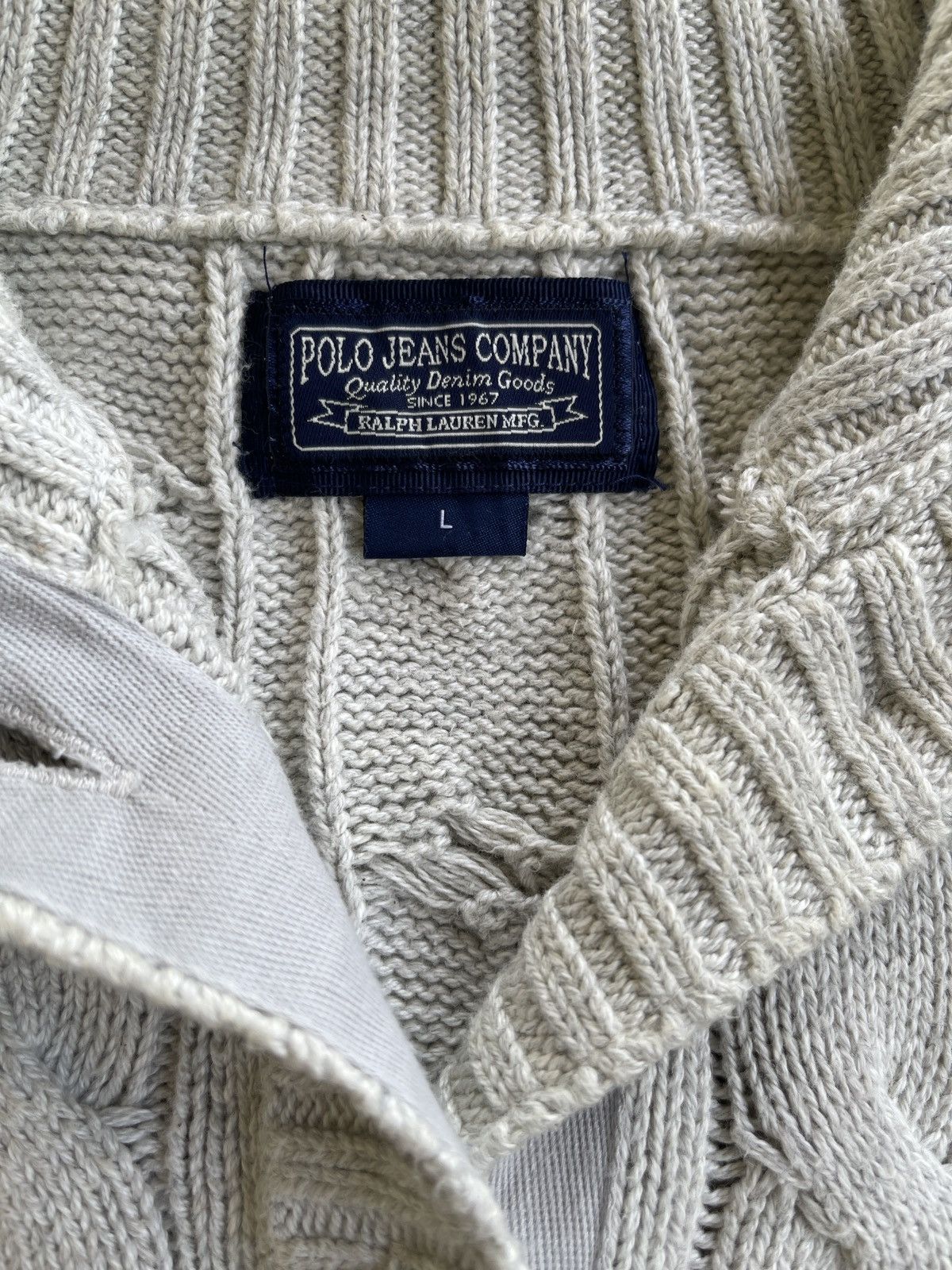 Polo Ralph Lauren Polo RL Cable Knitted Cardigan Jacket Size L / US 10 / IT 46 - 12 Thumbnail