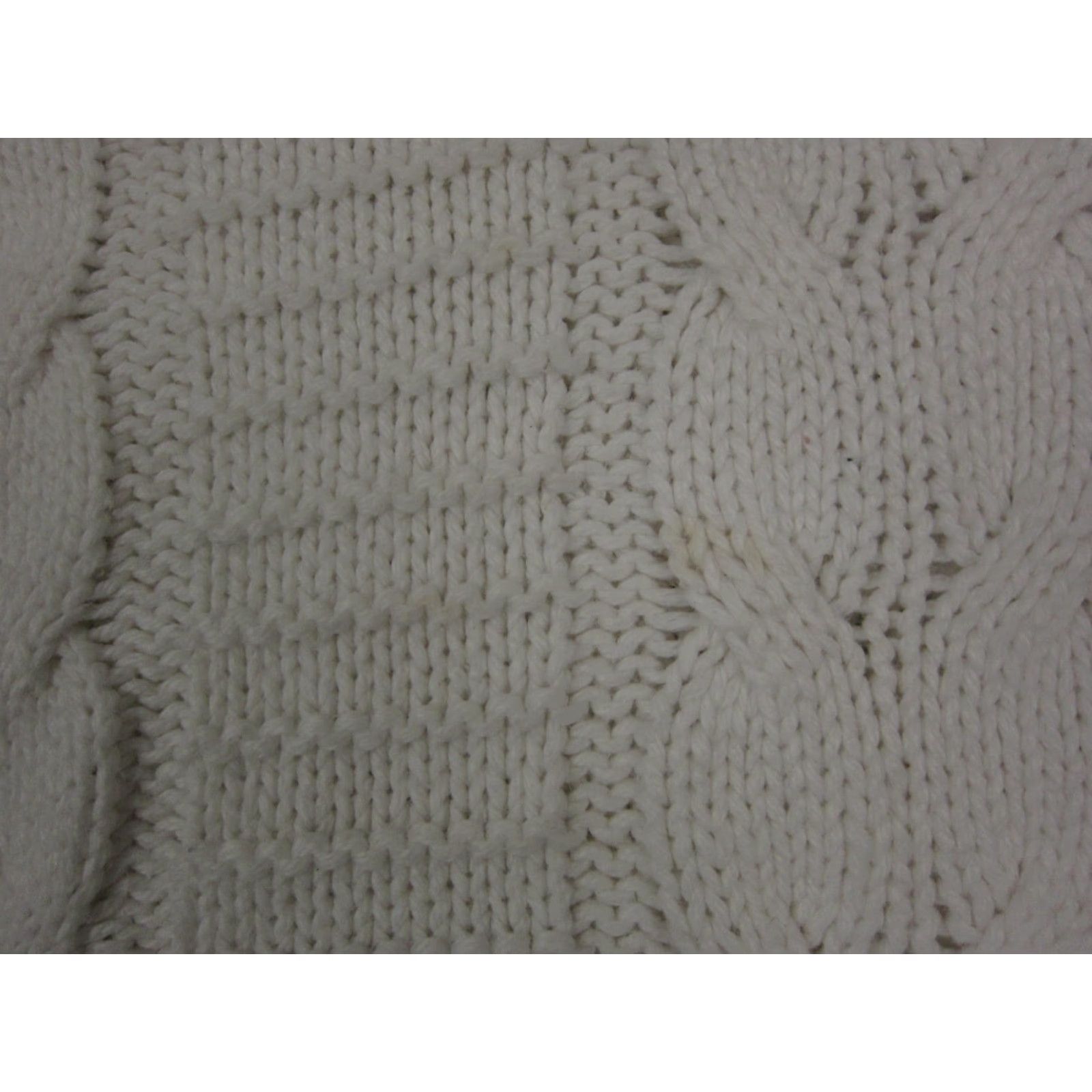 Vintage VINTAGE Liz Sport Sweater Womens Petite Small White Cable Knit College Varsity Size S / US 4 / IT 40 - 4 Thumbnail