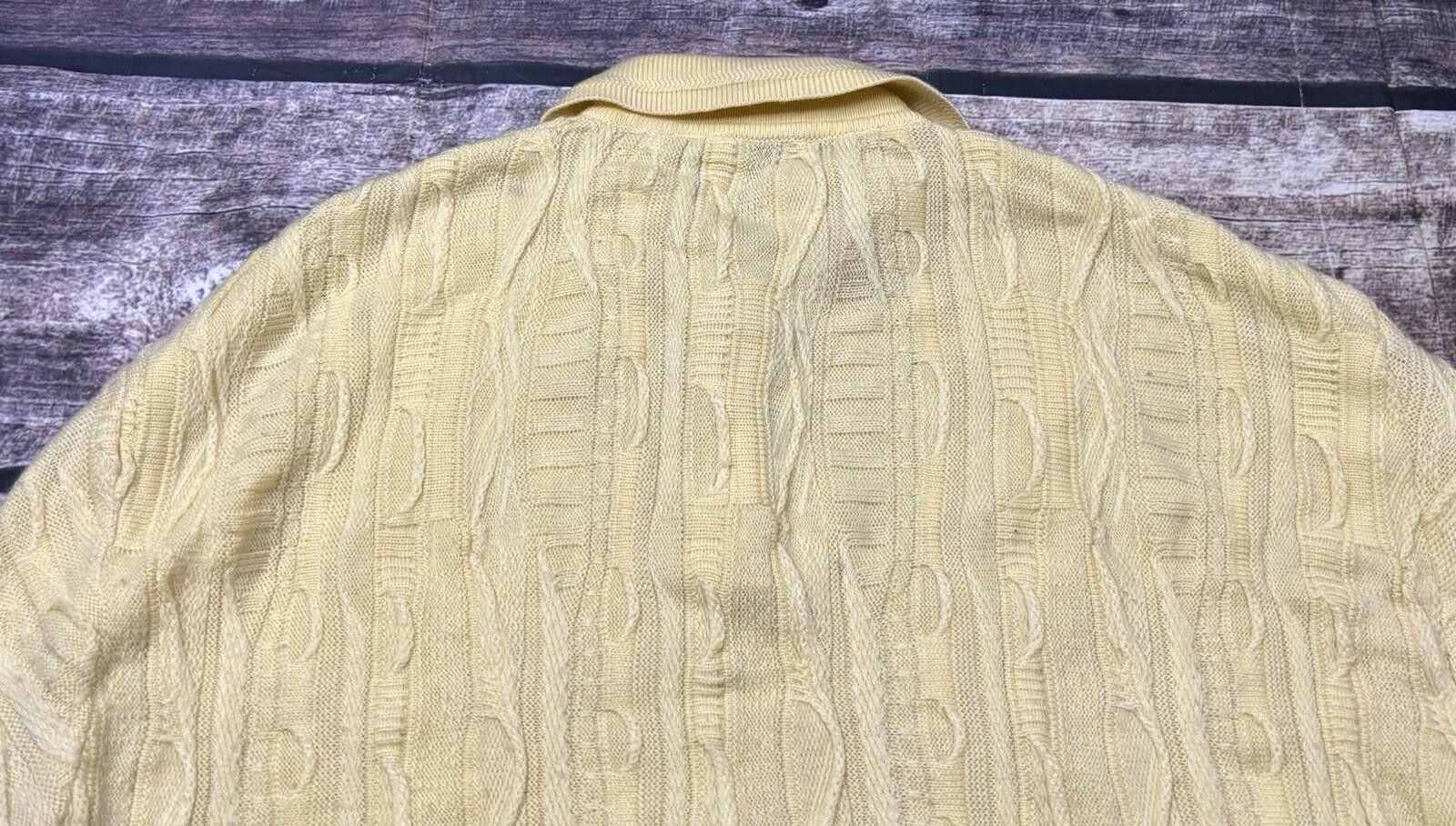 Coogi Coogi Polo Sweater Mens 2XL Wool 3D Knit Biggie Yellow 90s Size US XXL / EU 58 / 5 - 7 Thumbnail