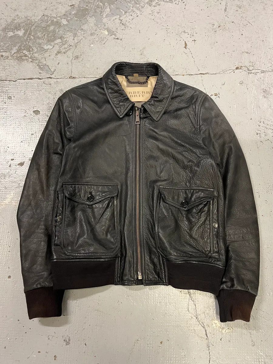 Burberry Burberry Black Cargo Pocket Black Premium Leather Jacket Size US M / EU 48-50 / 2 - 1 Thumbnail