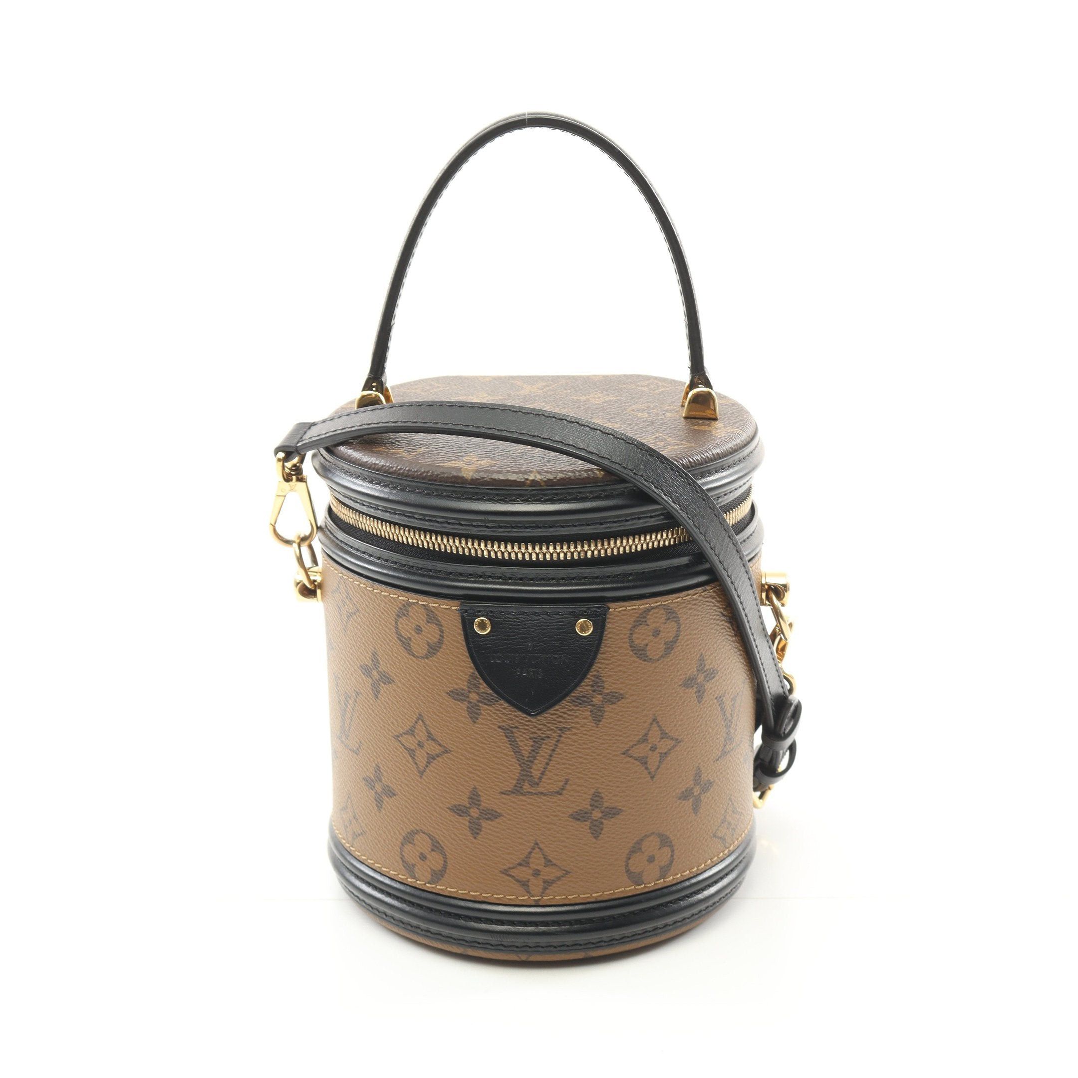 Louis Vuitton Louis Vuitton Cannes Monogram Reverse Handbag Vanity Bag Leather Brown Black Size ONE SIZE - 1 Thumbnail