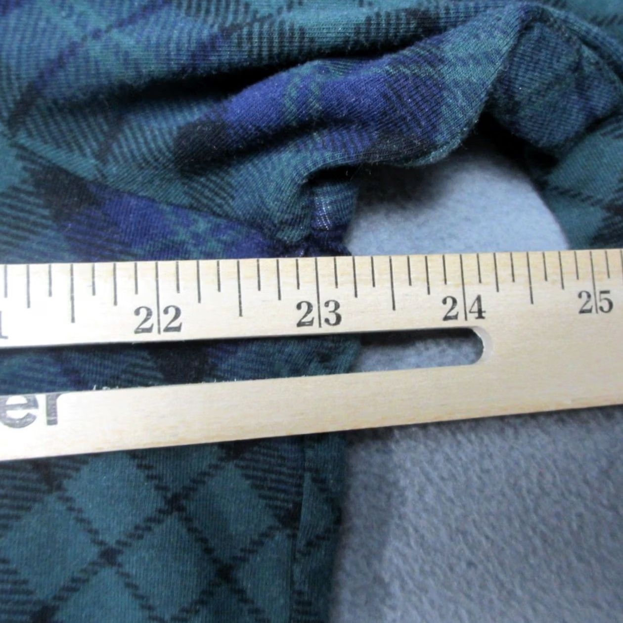 Lands' End Lands End Top Womens 1X Green Blue Plaid Turtleneck Holiday Long Sleeve Shirt Size XL / US 12-14 / IT 48-50 - 7 Thumbnail