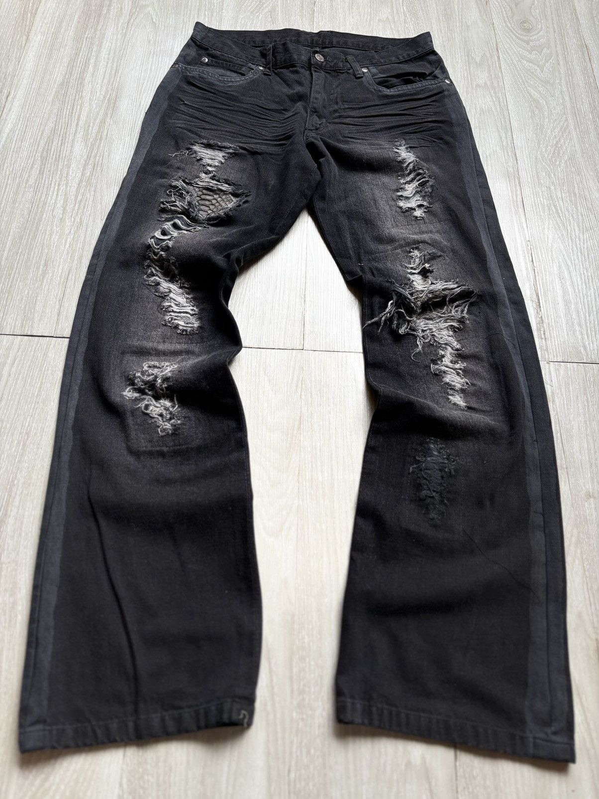 Nicole Club Distressed flare jeans Size US 29 - 1 Thumbnail