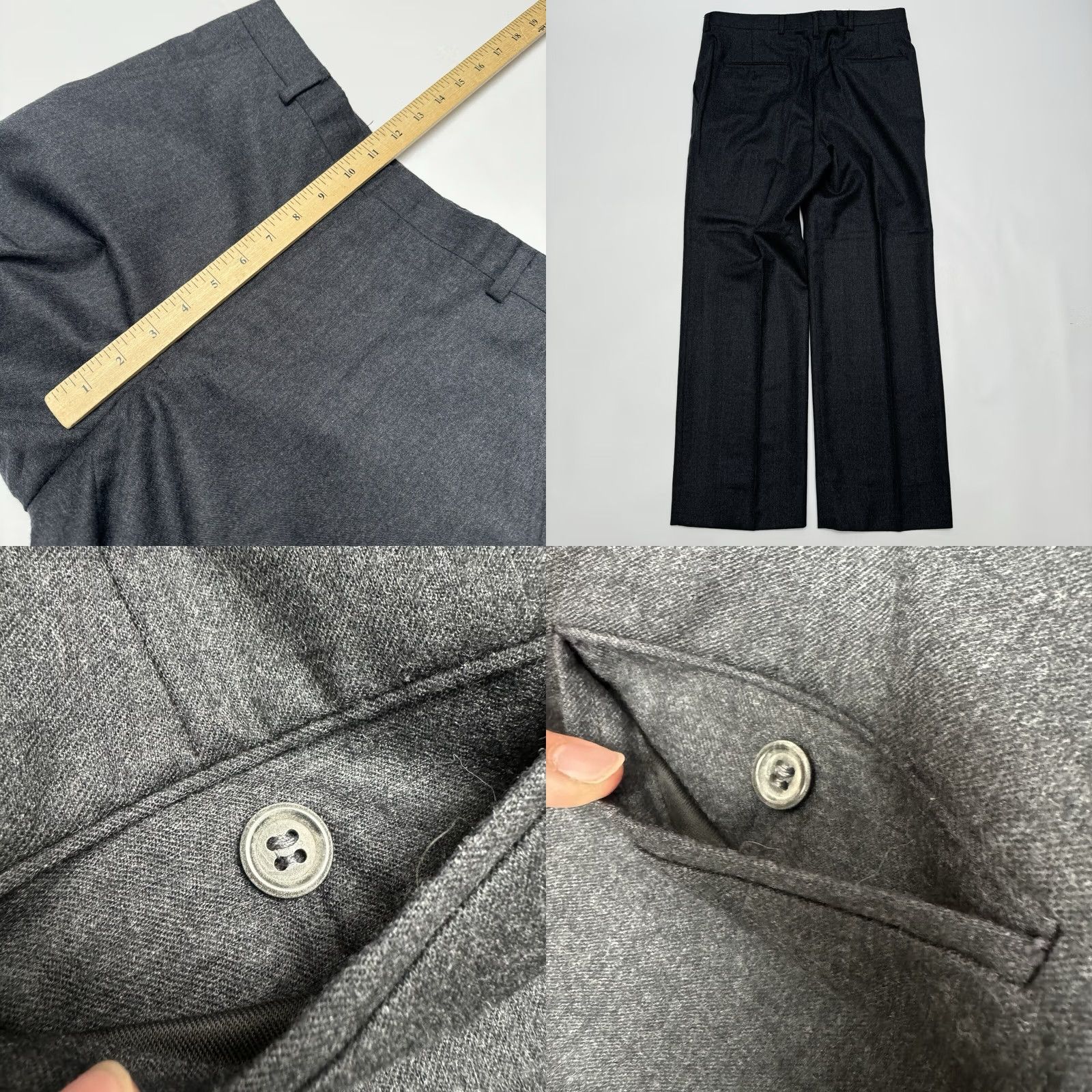 Hart Schaffner Marx VINTAGE Hart Schaffner & Marx 33W Black Pure Virgin Wool Trousers Pants 70s Pleated - Mens Wide 28 Inseam 33 Waist Black 100% Wool Original Size US 33 - 8 Thumbnail