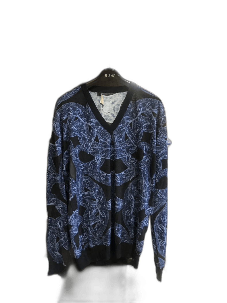 Versace Versace Silk Wool V-Neck Sweater 102 Size US L / EU 52-54 / 3 - 1 Thumbnail
