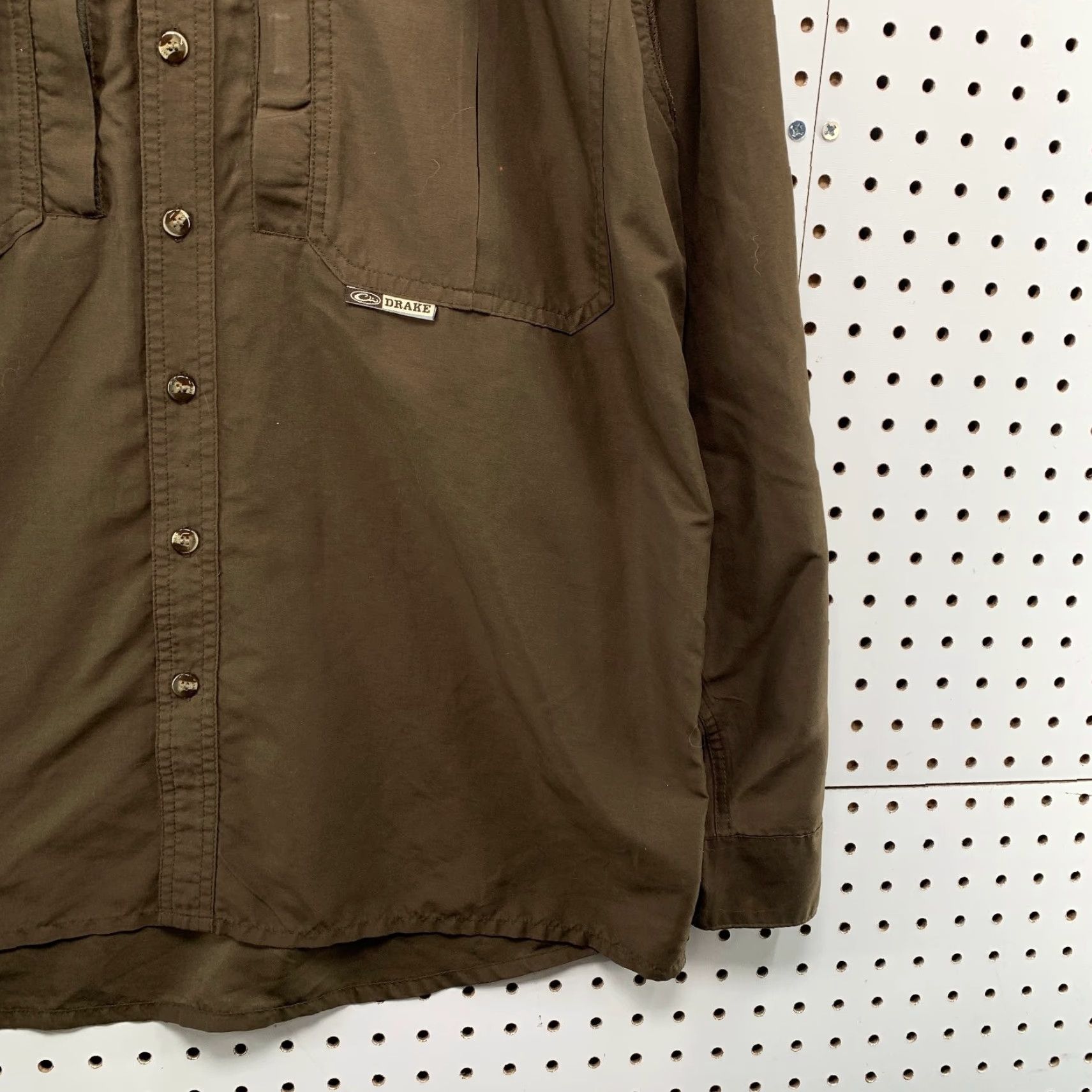 Vintage Drake Button Waterfowl Systems Shirt Mens Medium Brown Vented Lightweight Size US M / EU 48-50 / 2 - 7 Thumbnail