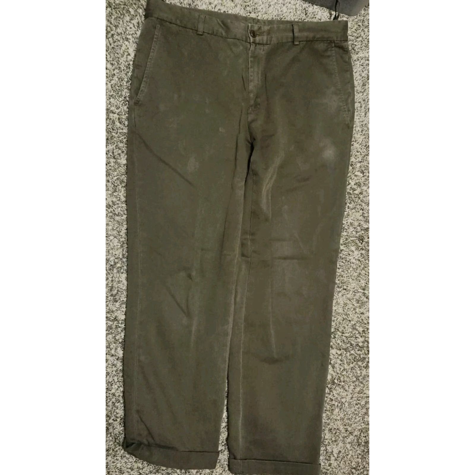 Our Legacy OUR LEGACY Pants Straight Green Olive Twill L32 Chino Cotton Men Regular Inseam 32 Size US 33 - 2 Thumbnail