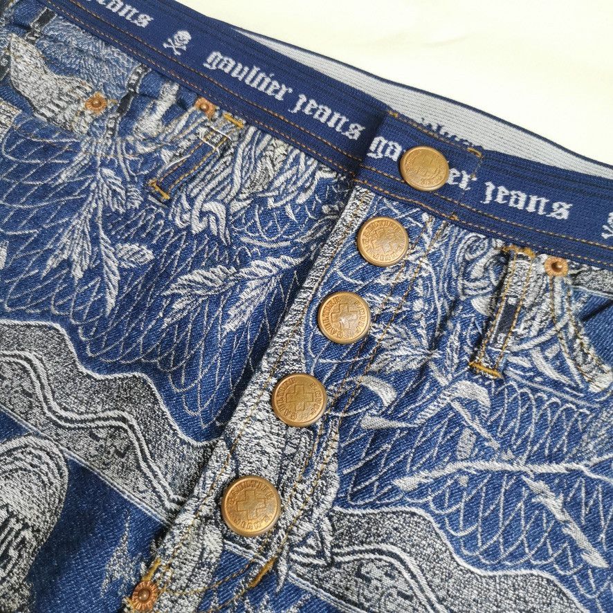 Jean Paul Gaultier AW1994 Jean Paul Gaultier Dragon Slayer Tribal Jeans Vintage Size US 32 / EU 48 - 6 Thumbnail