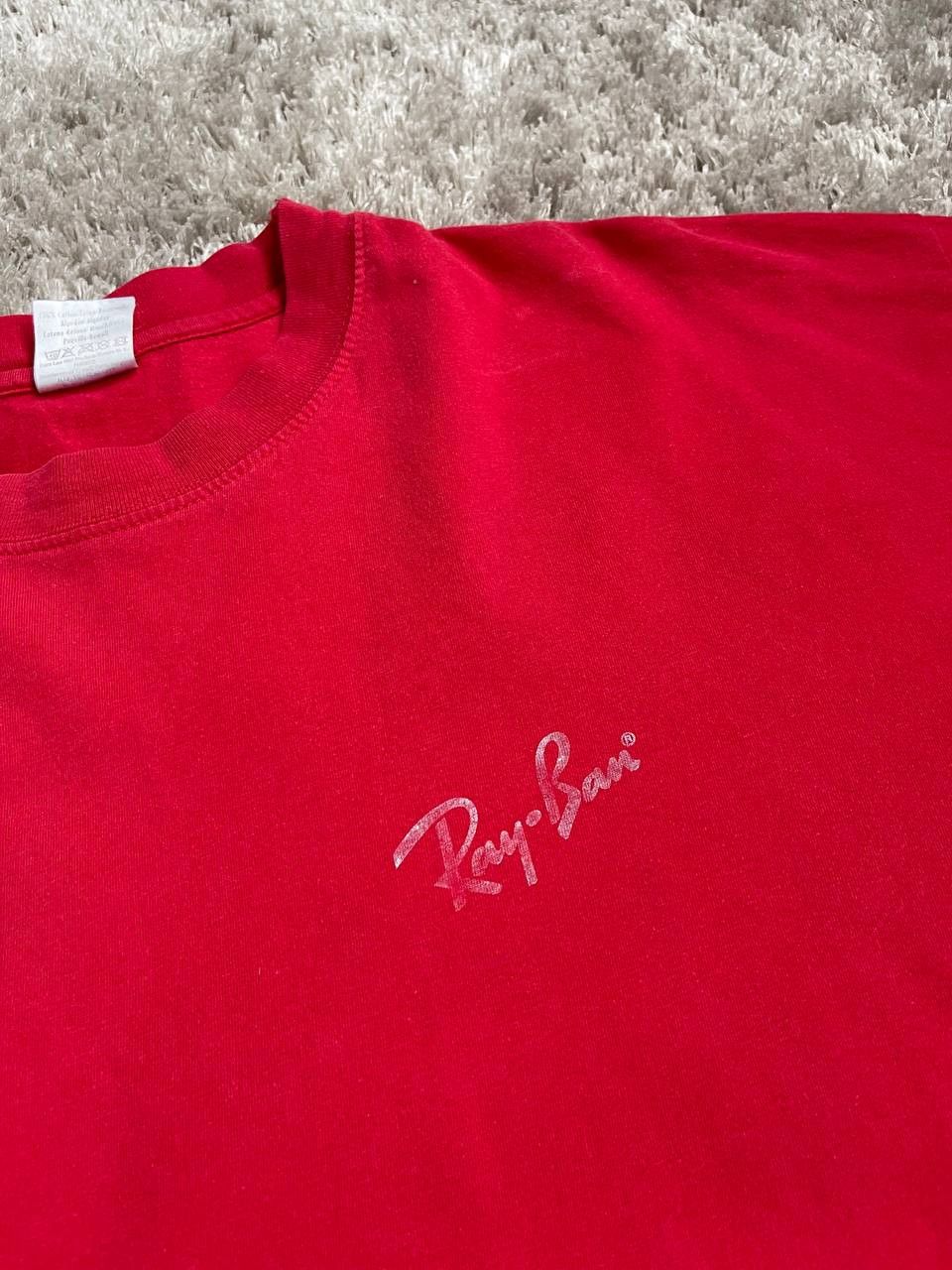 RayBan × Vintage Vintage 90s RAYBAN Retro big logo 90s tee Size US XL / EU 56 / 4 - 6 Thumbnail