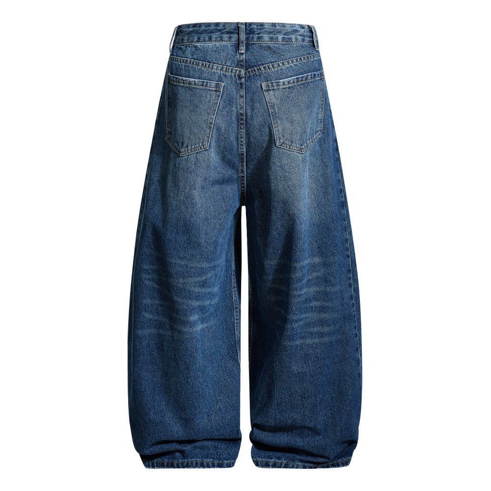Jean Men's retro washed punk hip-hop scimitar wide-leg jeans y2k Size US 32 / EU 48 - 2 Thumbnail