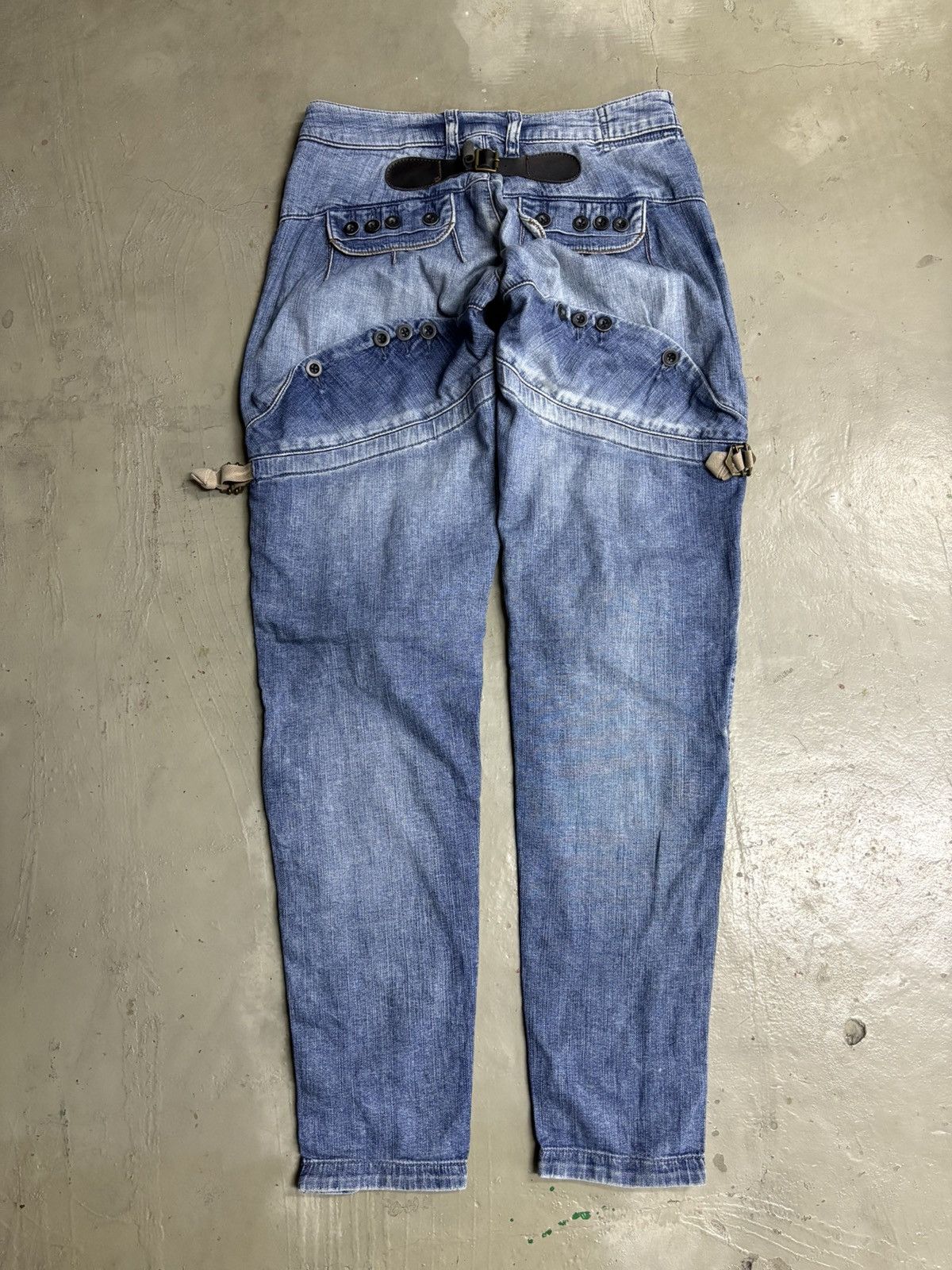 Marithe + Francois Girbaud Vintage Buckle Back Marithe+Francois Girbaud Y2K Capri Jeans Size US 28 / EU 44 - 2 Thumbnail