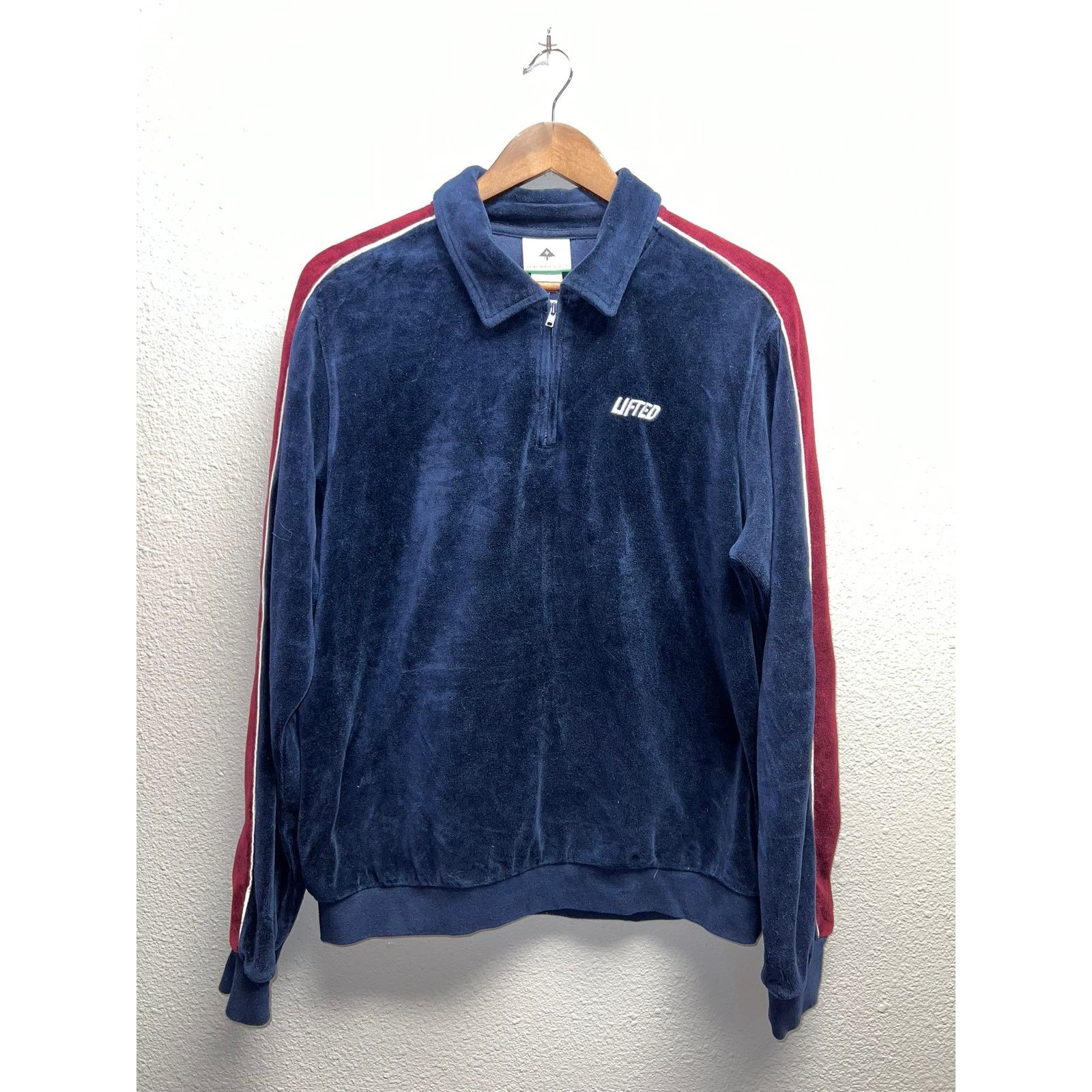 Vintage Vintage LRG Velour Track Jacket 1/4 Zip Lifted Research M Size US M / EU 48-50 / 2 - 1 Thumbnail