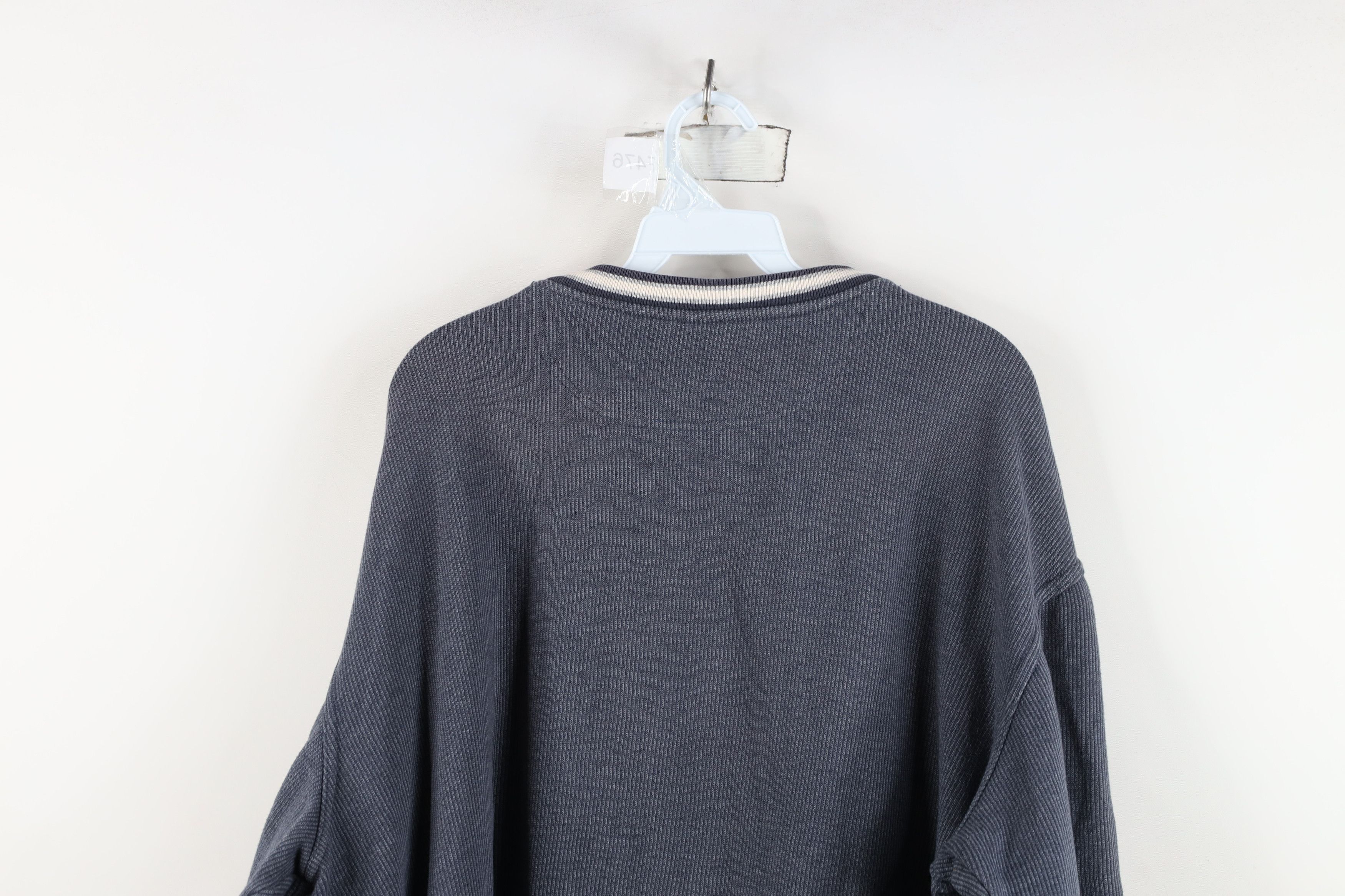 Vintage Vintage 90s Streetwear Ribbed Knit Pullover Sweatshirt Size US L / EU 52-54 / 3 - 10 Thumbnail