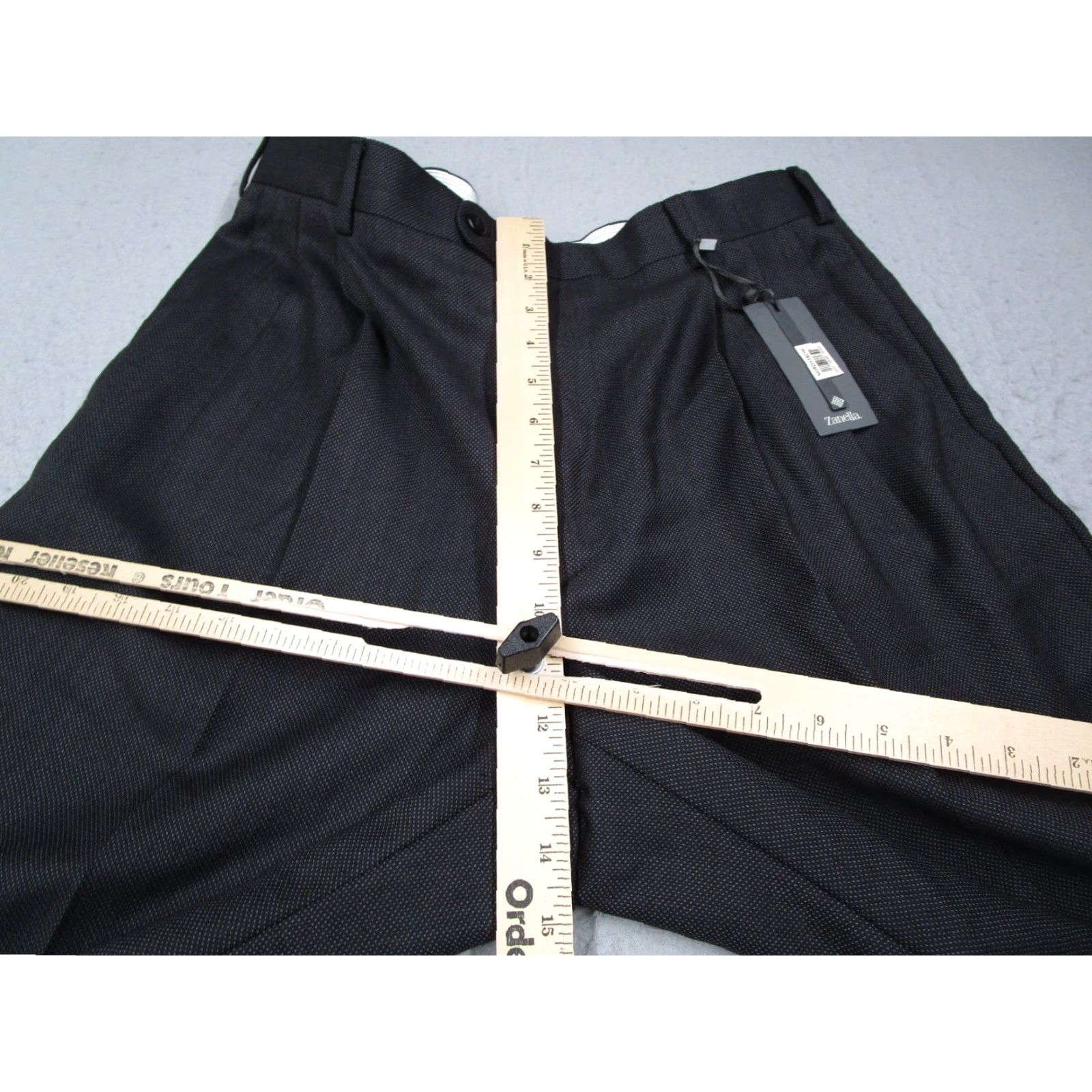 Zanella Zanella Pants Mens 34x29 Gray Bennett Wool Pleated Work Made in Italy Size US 34 / EU 50 - 7 Thumbnail