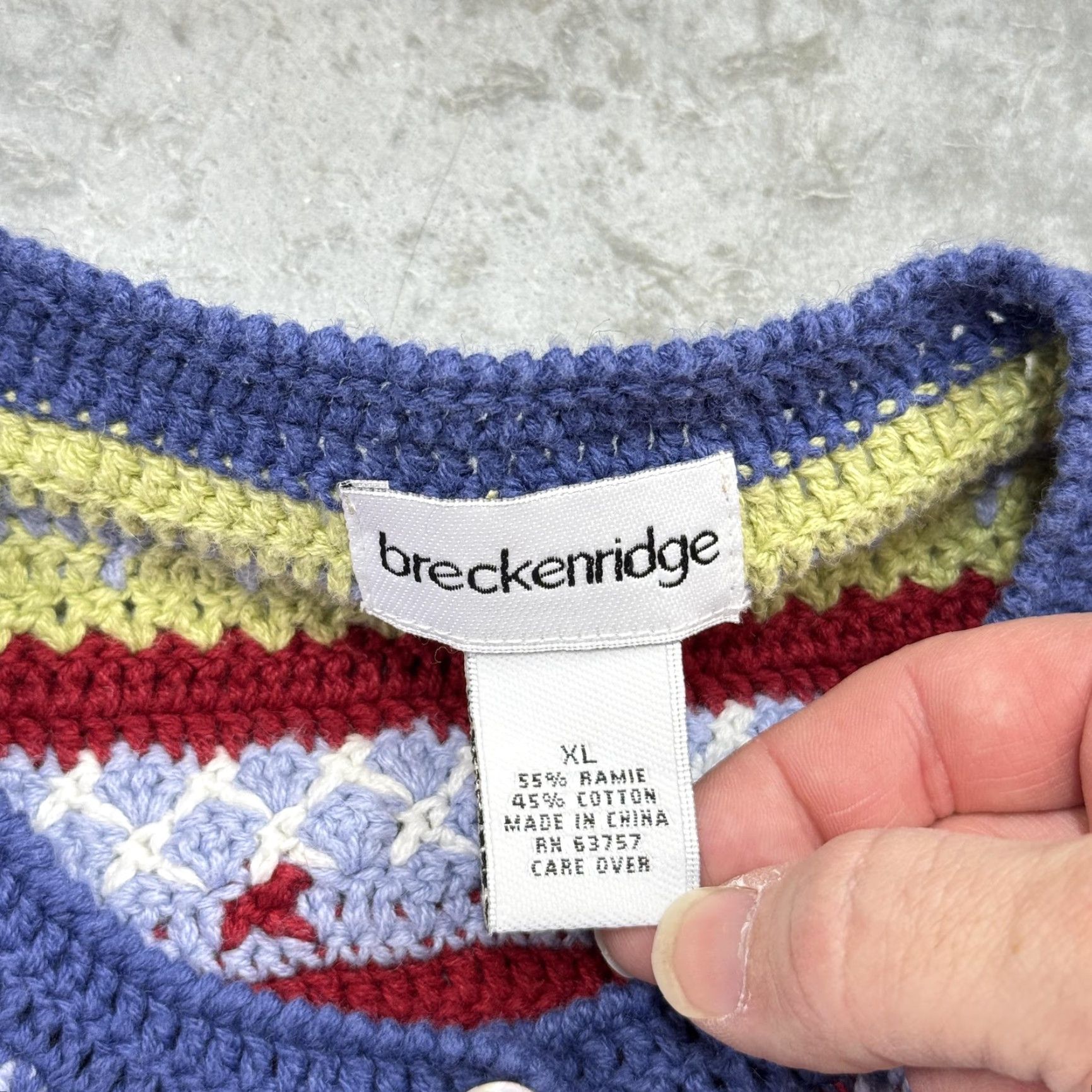 Etro Breckenridge Sweater Womens XL Crochet Cardigan Button Front Retro Knit Pullover Size XL / US 12-14 / IT 48-50 - 3 Thumbnail