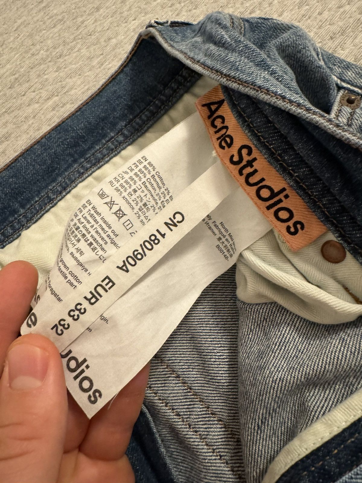 Acne Studios Acne Studios Blue Denim Size US 33 - 2 Thumbnail