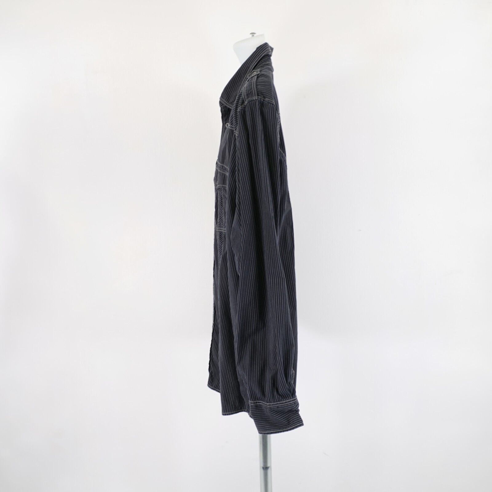Vintage INC International Concepts 2 XL Black Striped Snap Button Co Size US XL / EU 56 / 4 - 5 Thumbnail