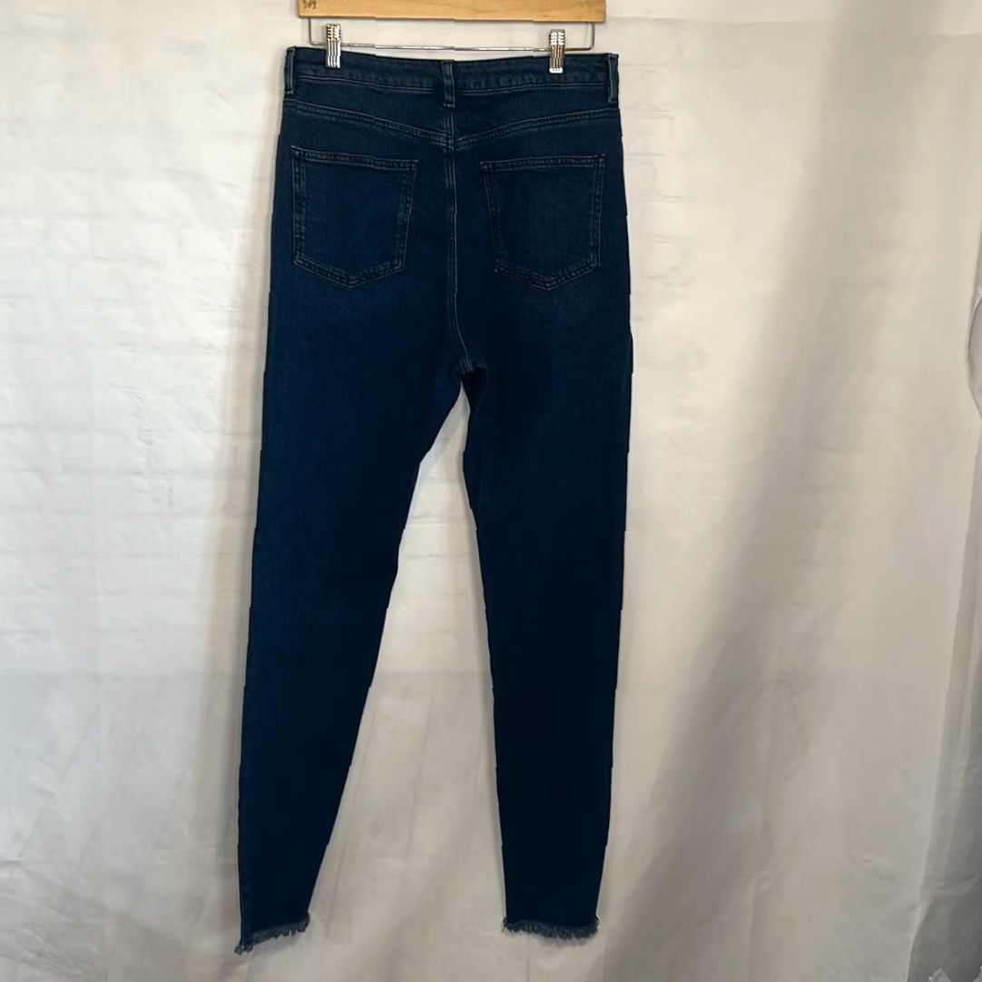 Asos ASOS Jeans Men Distressed Button Fly Frayed Hem Skinny Blue 32 Inseam 33 Regular Size 32/36 Size US 32 / EU 48 - 7 Thumbnail