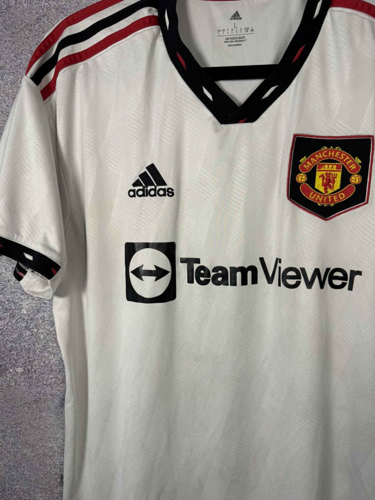 Adidas × Vintage Vintage Manchester United 2022/23 Away Adidas Soccer Jersey Size US L / EU 52-54 / 3 - 5 Thumbnail