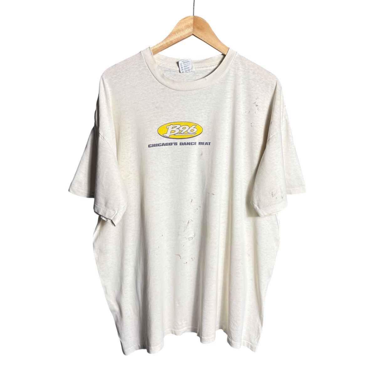Band Tees Vintage 90s B96 Chicago Music Eddie Jobo Distressed T-Shirt Size US XL / EU 56 / 4 - 2 Thumbnail