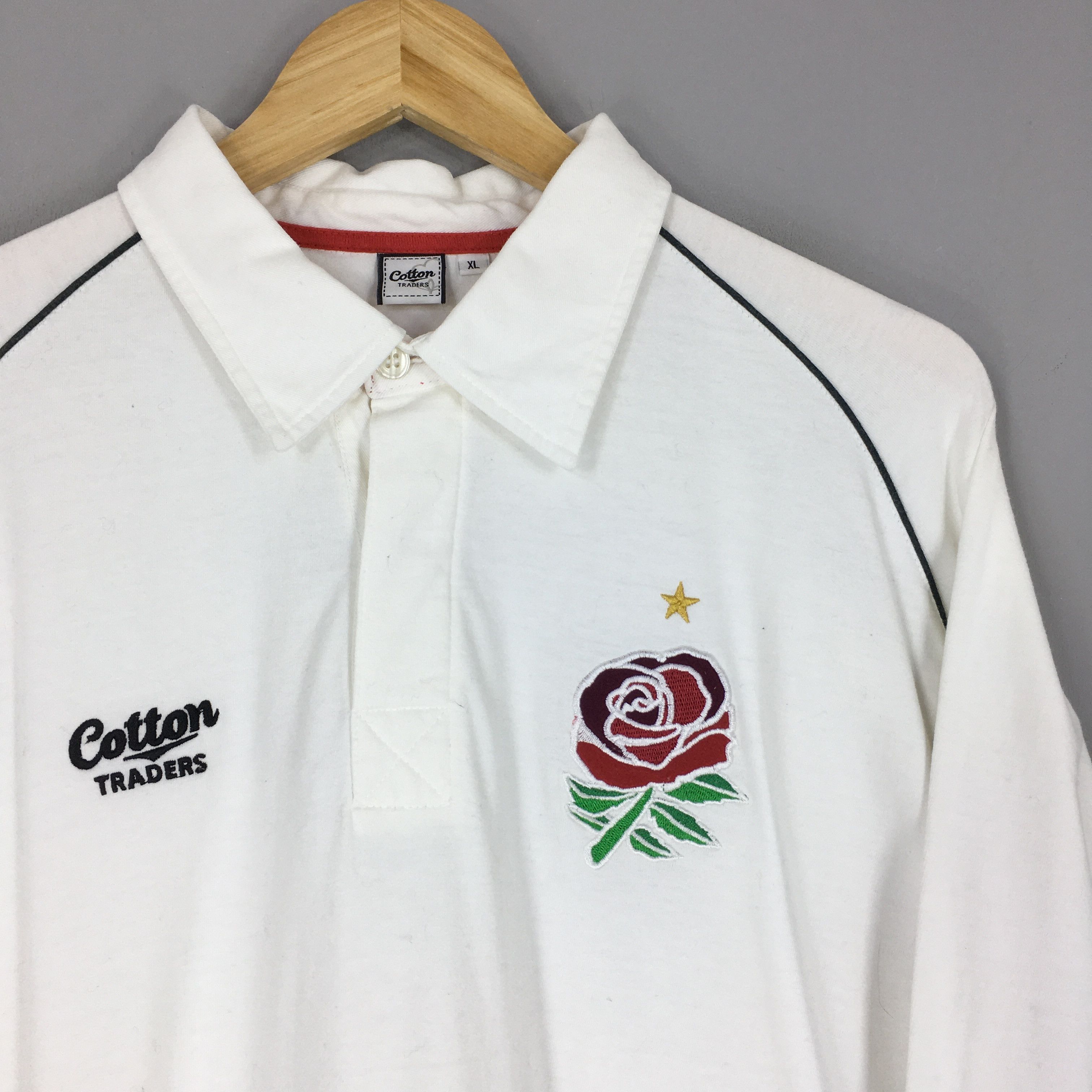 Cotton Traders Vintage Cotton Traders England Home Rugby Union Shirt XLarge Size US XL / EU 56 / 4 - 2 Thumbnail