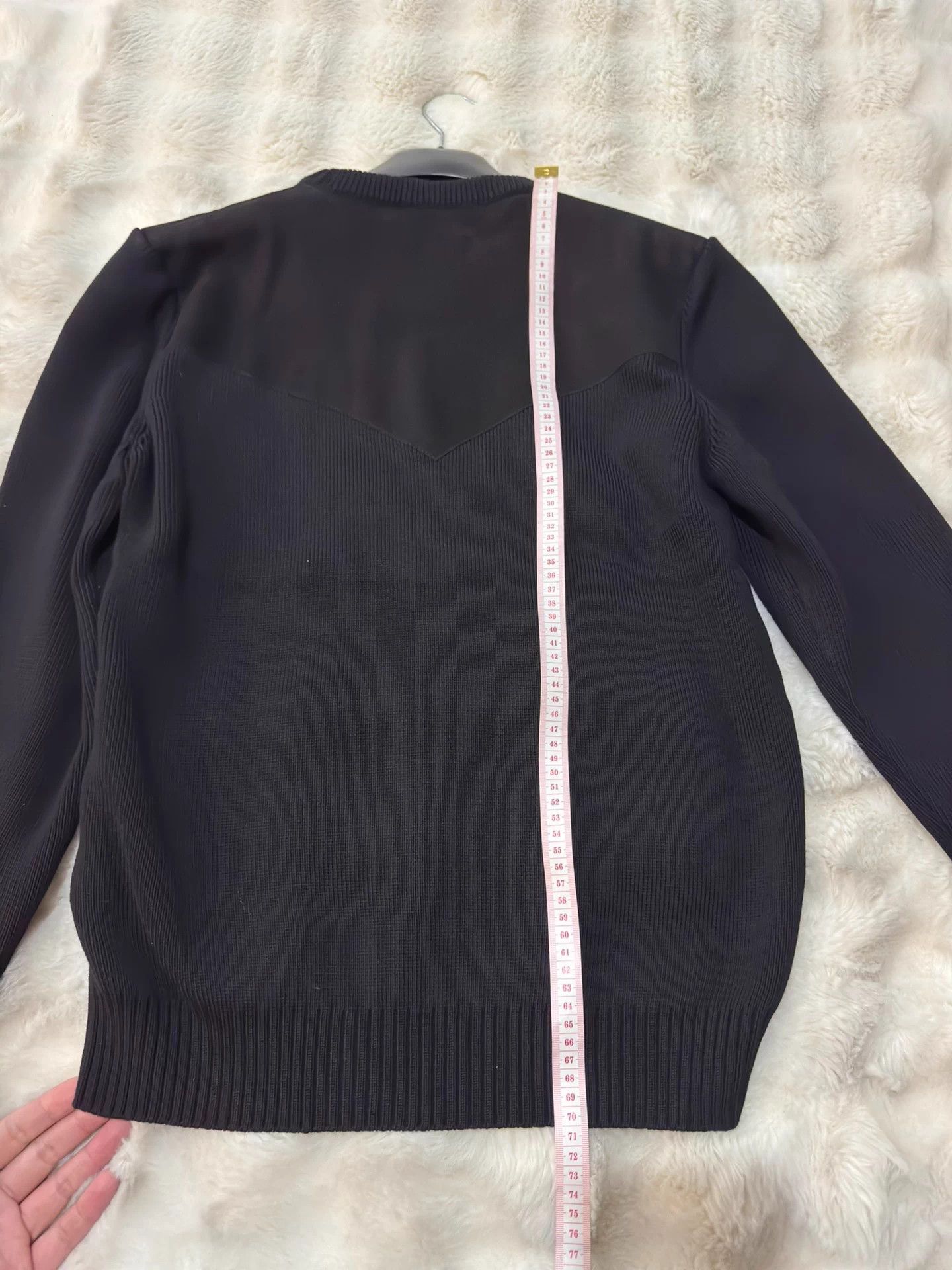 Saint Laurent Paris SAINT LAURENT Hedi Slimane men's wool lambskin knitwear blk Size US XXL / EU 58 / 5 - 7 Thumbnail