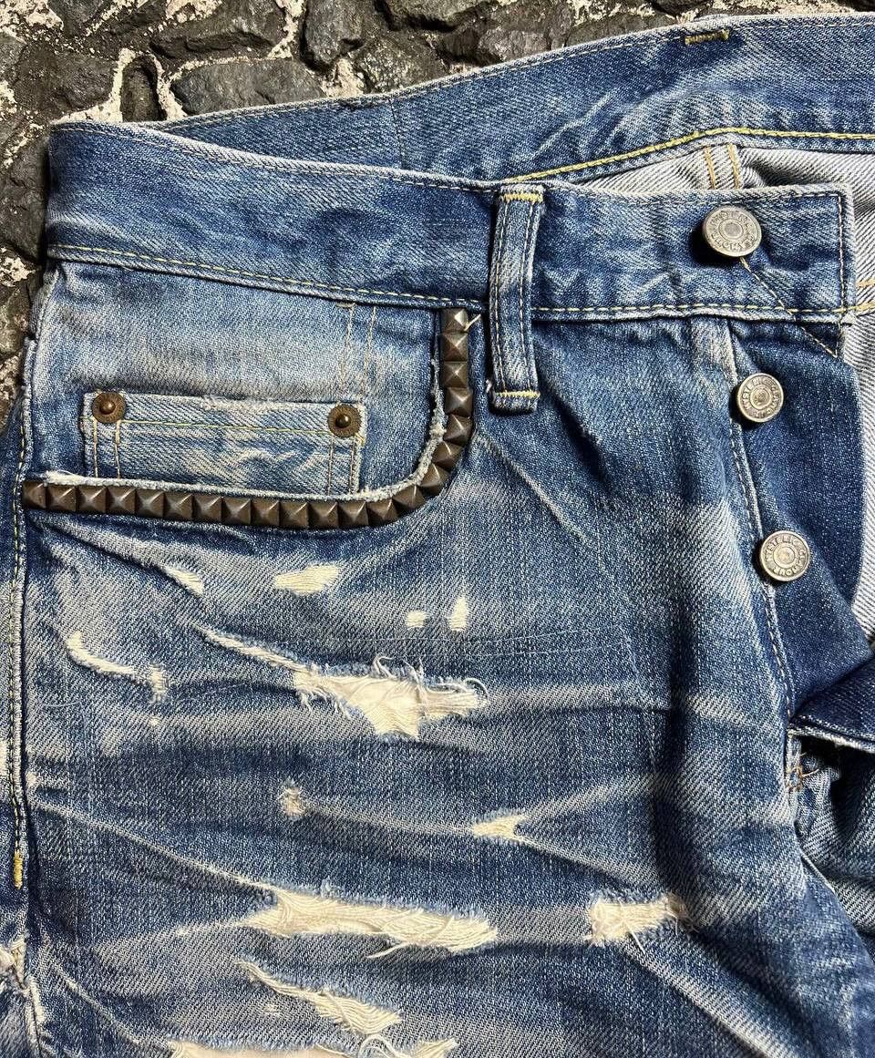 Hysteric Glamour Hysteric Glamour - Studded Tattered Denim Size US 30 / EU 46 - 3 Thumbnail