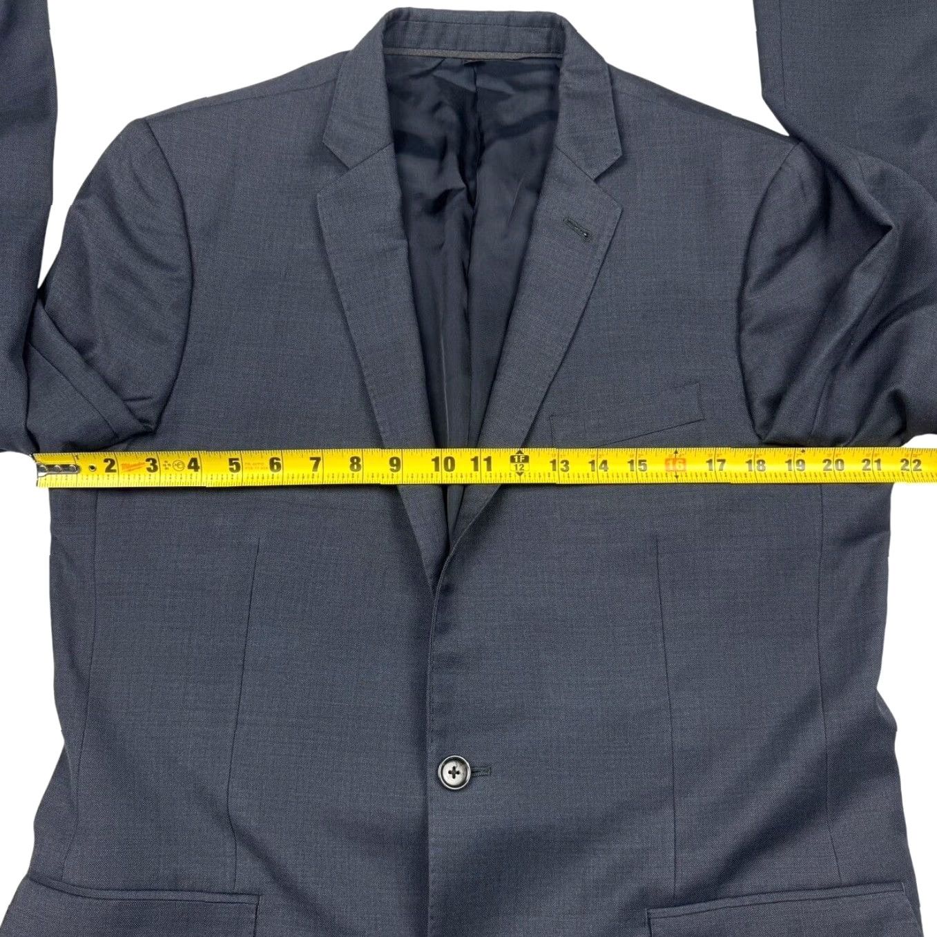 J.Crew VINTAGE J. Crew Blazer Mens 42L Wool 2-Button Notch Lapel Gray Jacket Front Button Style Two Button Regular Mens Size 42R - 7 Thumbnail