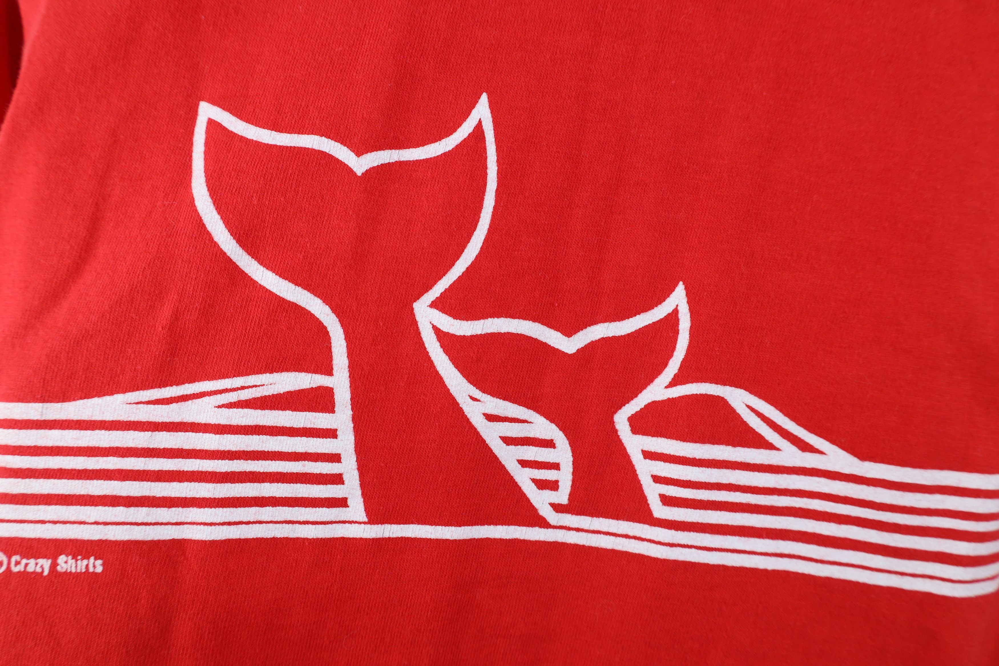 Vintage Vintage 70s Streetwear Maui Hawaii Whale T-Shirt Red USA Size M / US 6-8 / IT 42-44 - 12 Thumbnail