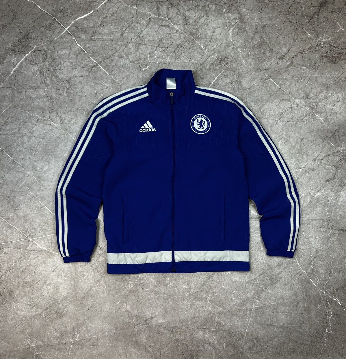 Adidas Adidas FC Chelsea Vintage Nylon Soccer Track Jacket Y2K Size US S / EU 44-46 / 1 - 1 Thumbnail