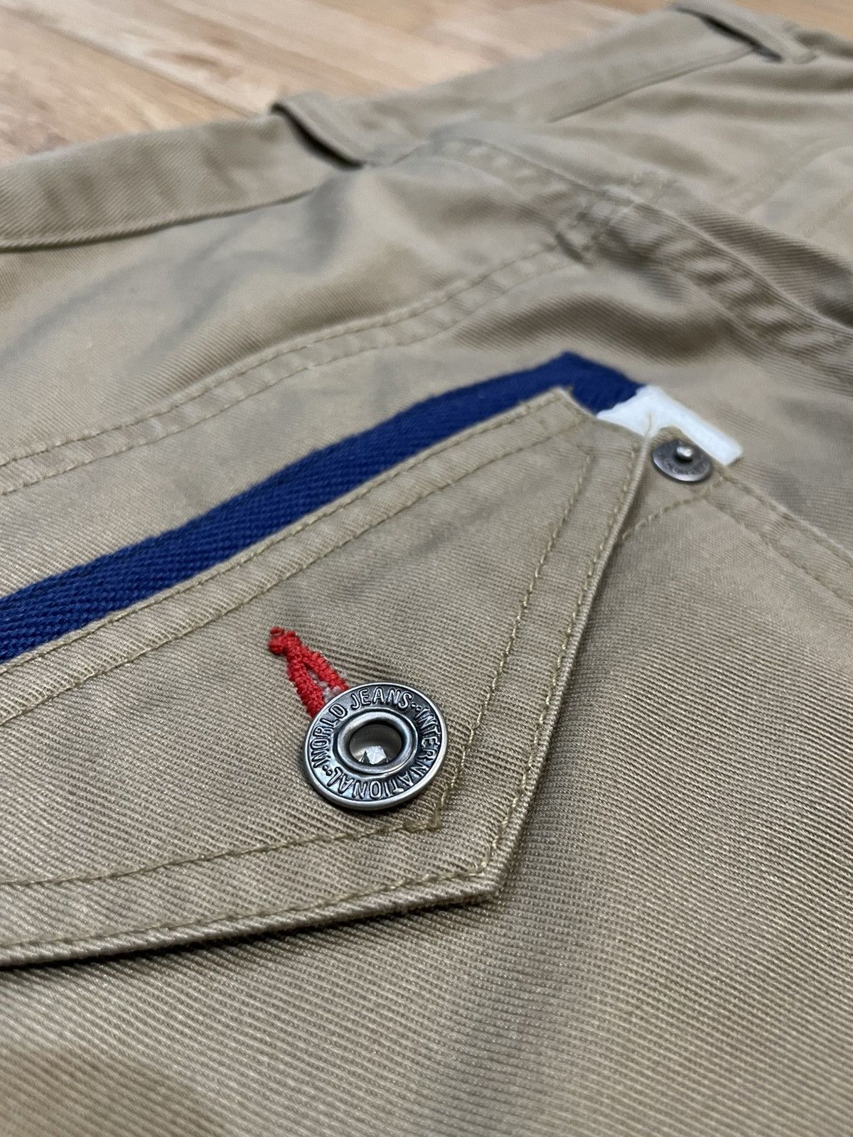 Japanese Brand Nylaus Veterano Waist Cropped Pants Y2K Avant Garde Size US 31 - 5 Thumbnail