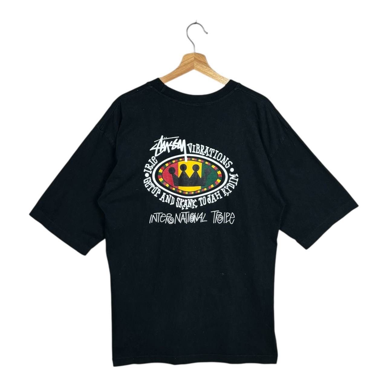 Stussy Thrashed 90s Stussy Irie Vibrations Tribe Tee Rasta ERD Size US L / EU 52-54 / 3 - 1 Thumbnail