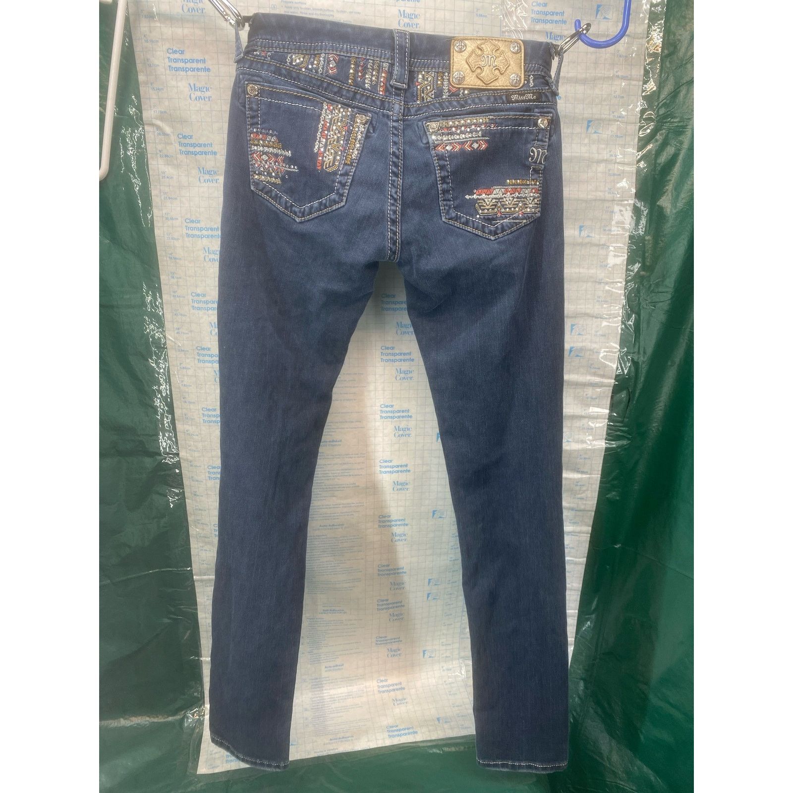 Miss Me Miss Me Jean Size 27 Denim Embellished Fleur Low Rise Skinny Size 27" / US 4 / IT 40 - 5 Thumbnail