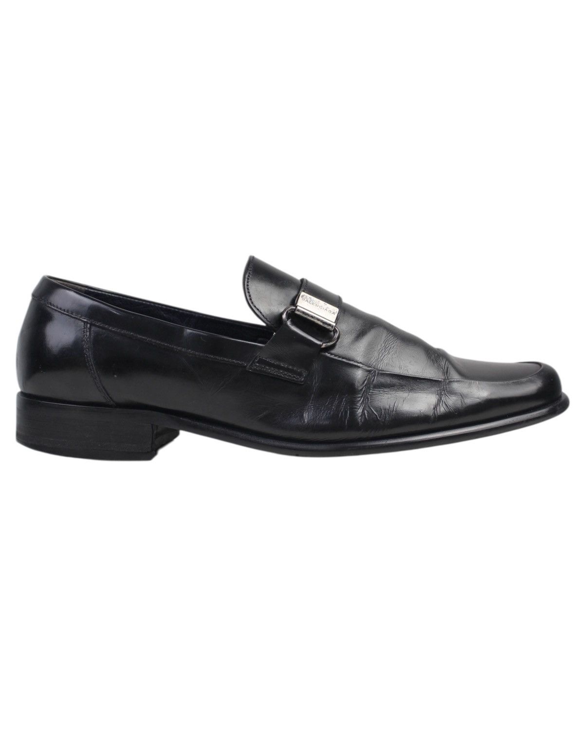 Balenciaga 1990S BALENCIAGA PARIS SIDE METAL BUCKLE LEATHER LOAFERS Size US 8.5 / EU 41-42 - 3 Thumbnail