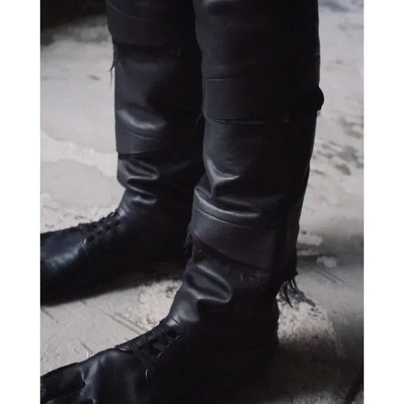 Leather Sulvam Scars Horce Leather Trousers Japan 3 S Black Horse Size US 28 / EU 44 - 14 Thumbnail
